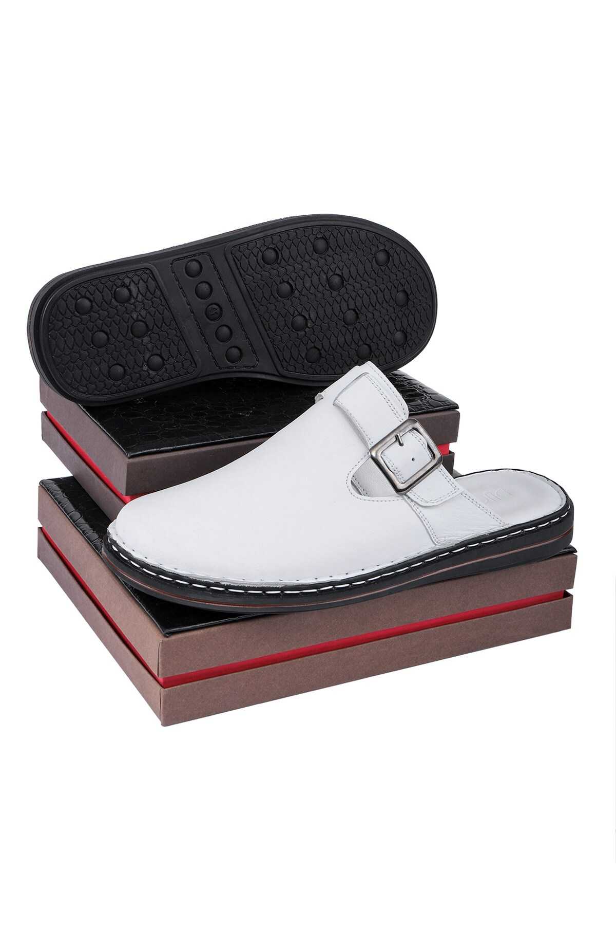 دمپایی مردانه چرم اصل Mistra، دمپایی چرم طبیعی، دمپایی زیره ارتوپدی، دمپایی چرم سبک