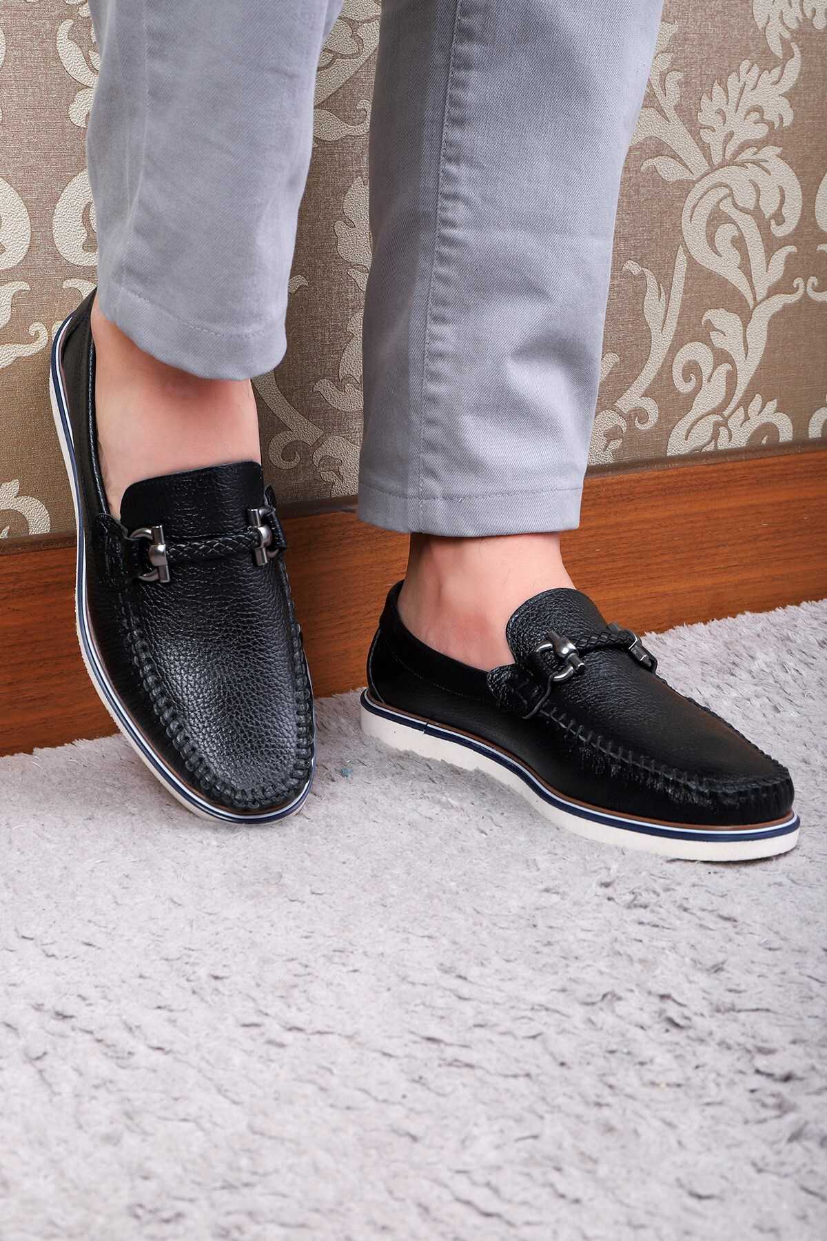 کفش راحتی مردانه چرم اصل راگوسا کفش لوفر