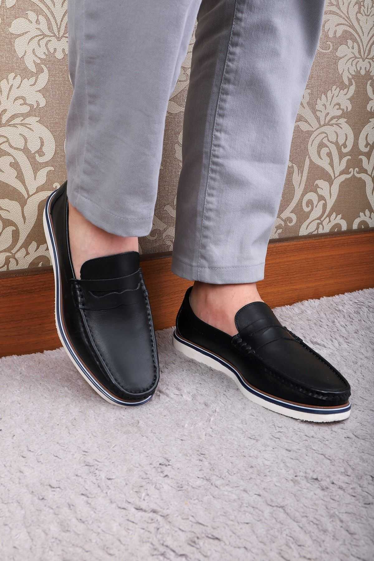 کفش راحتی مردانه چرم اصل ویتوریا کفش لوفر