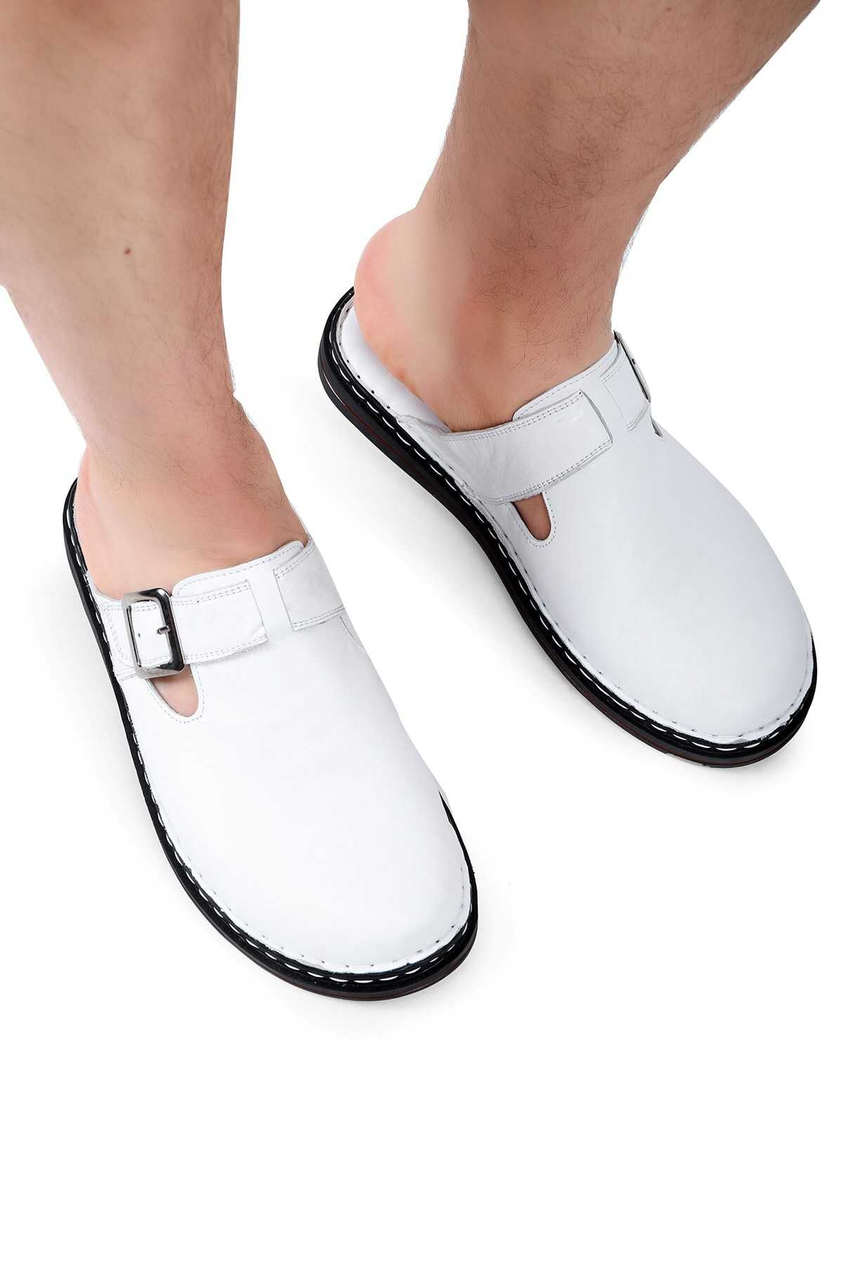 دمپایی مردانه چرم اصل Mistra، دمپایی چرم طبیعی، دمپایی زیره ارتوپدی، دمپایی چرم سبک