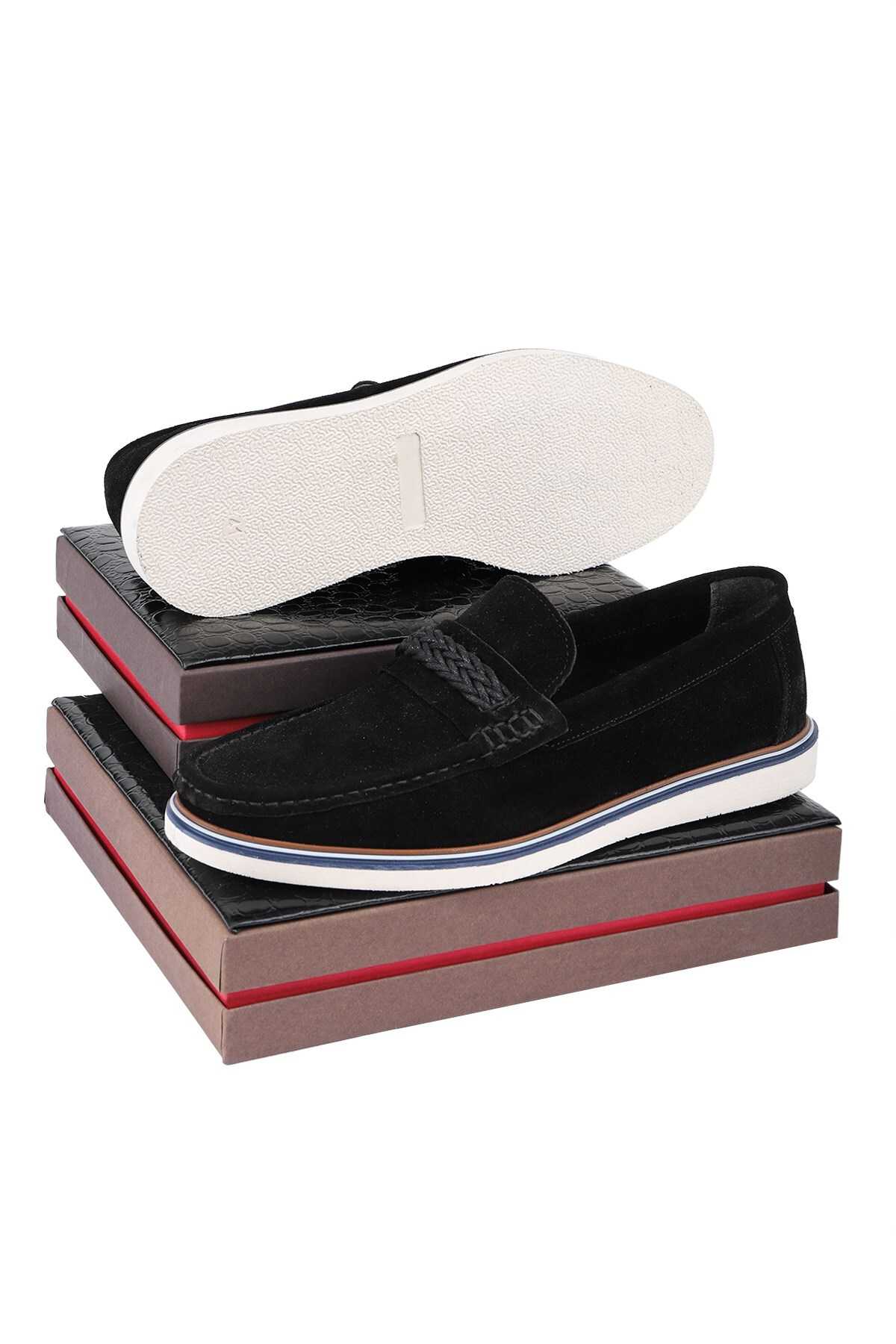 کفش راحتی مردانه جیر چرم اصل Trapani کفش لوفر