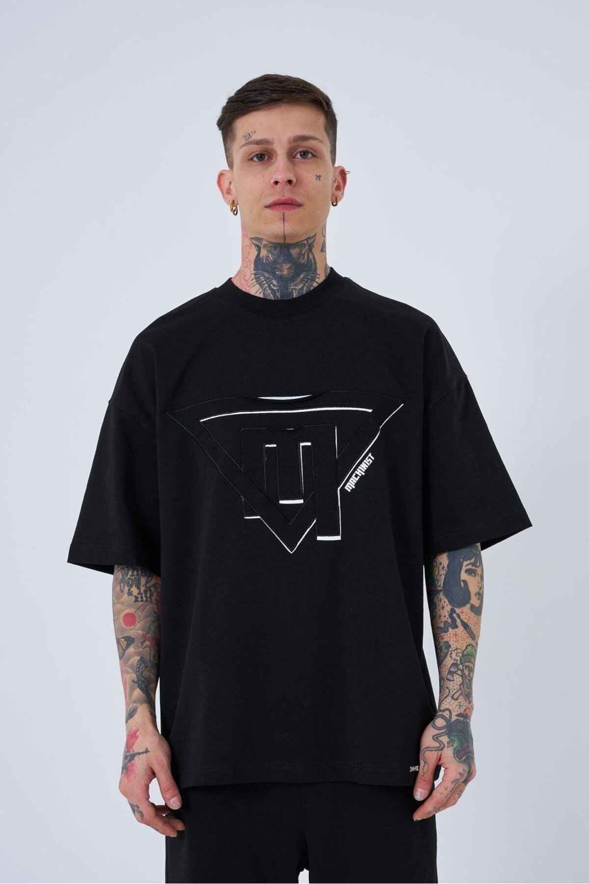 تیشرت مردانه سه گانه قهوه ای چاپ شده