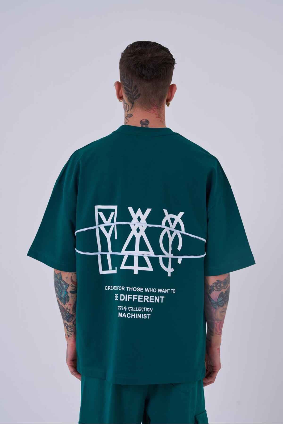 تیشرت مردانه زیپ دار چاپ شده با تیشرت قهوه ای سایز بزرگ