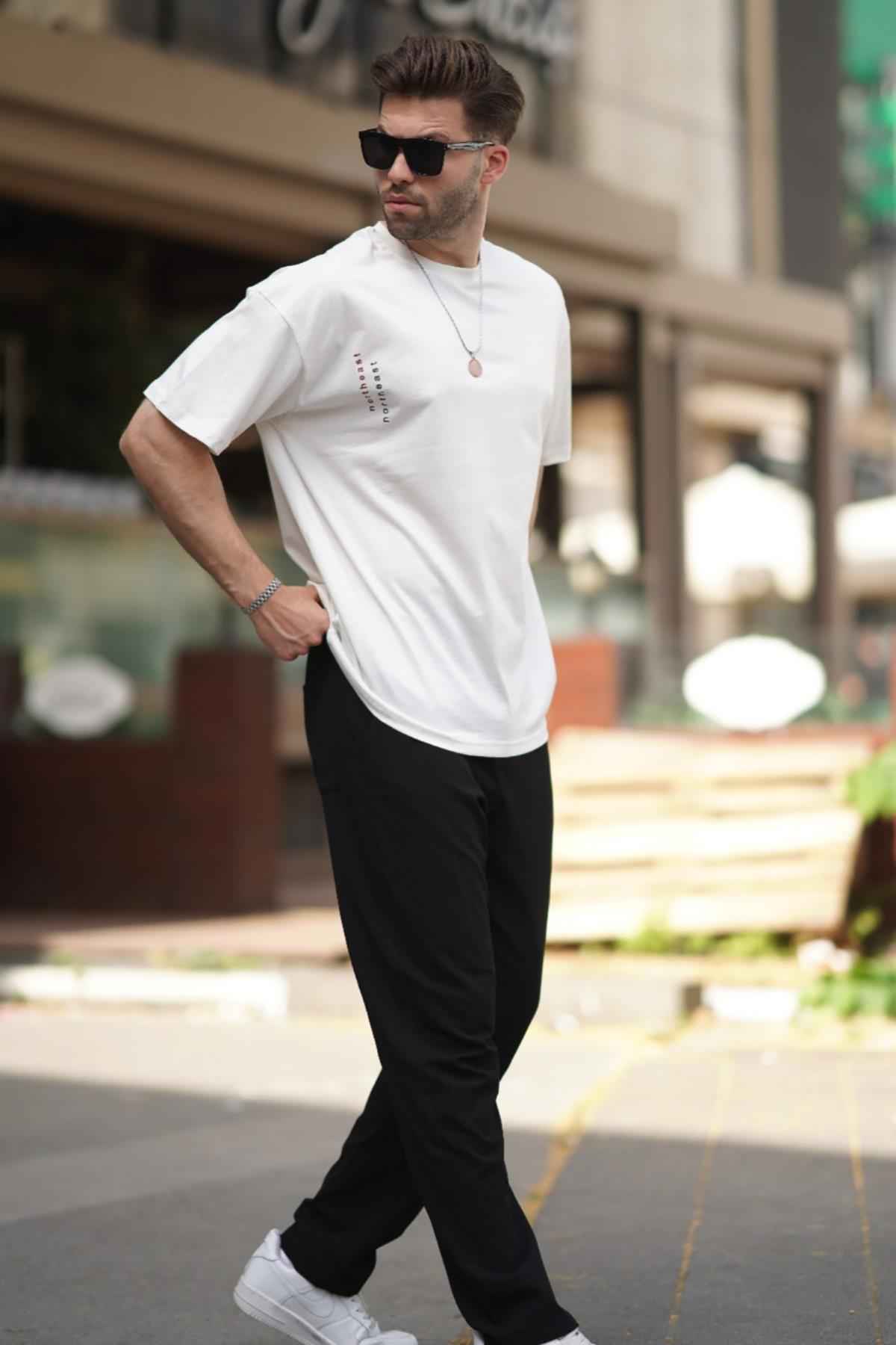 تیشرت یقه آستین کوتاه چاپ شده با رنگ خاکستری