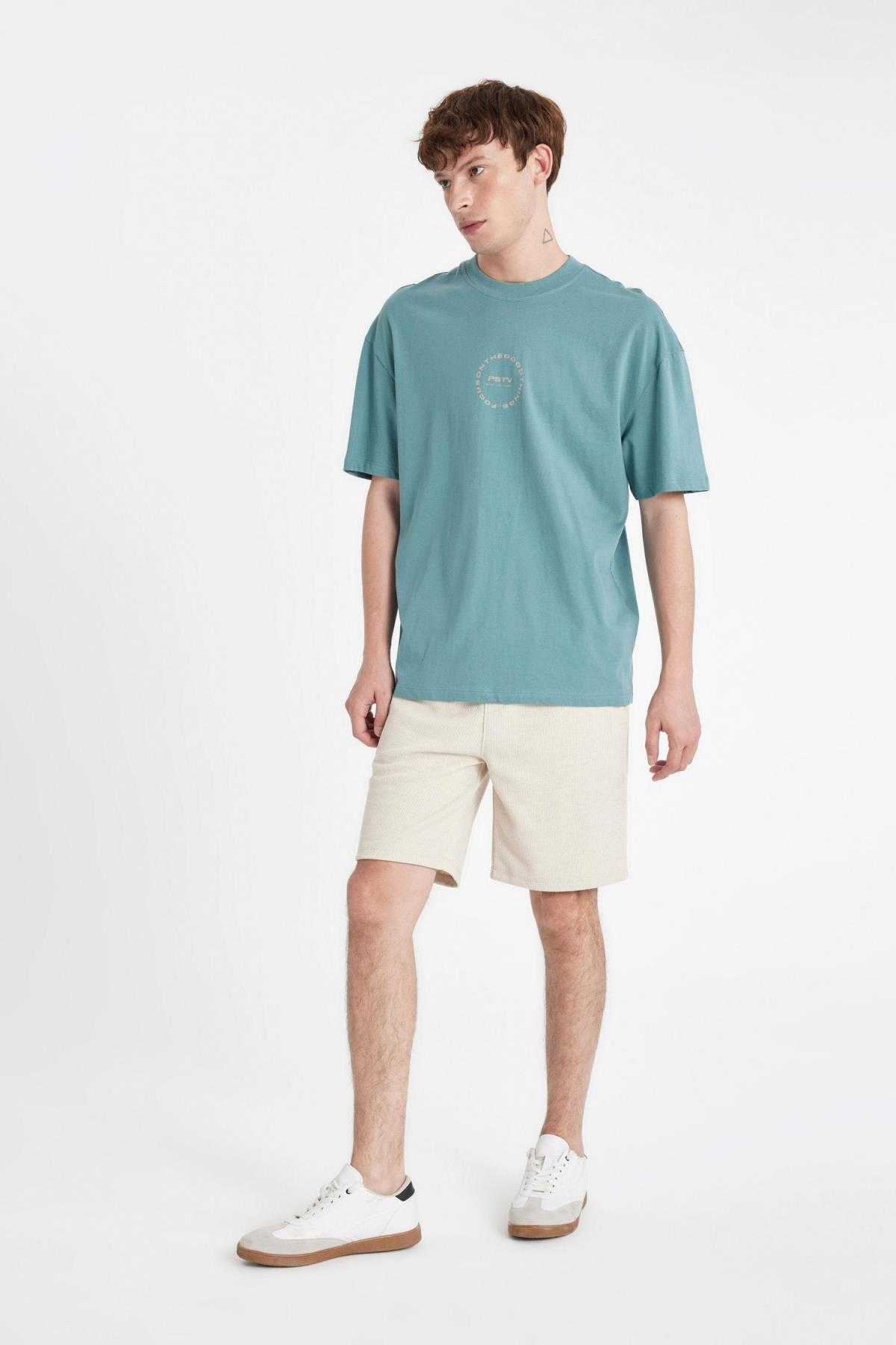 شورت پارچه ای سلانیک با تناسب معمولی