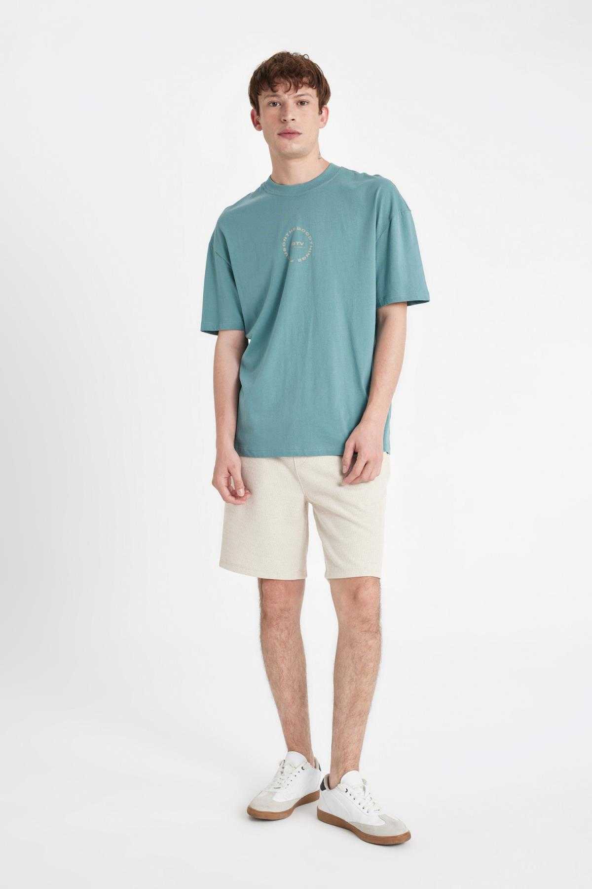 شورت پارچه ای سلانیک با تناسب معمولی