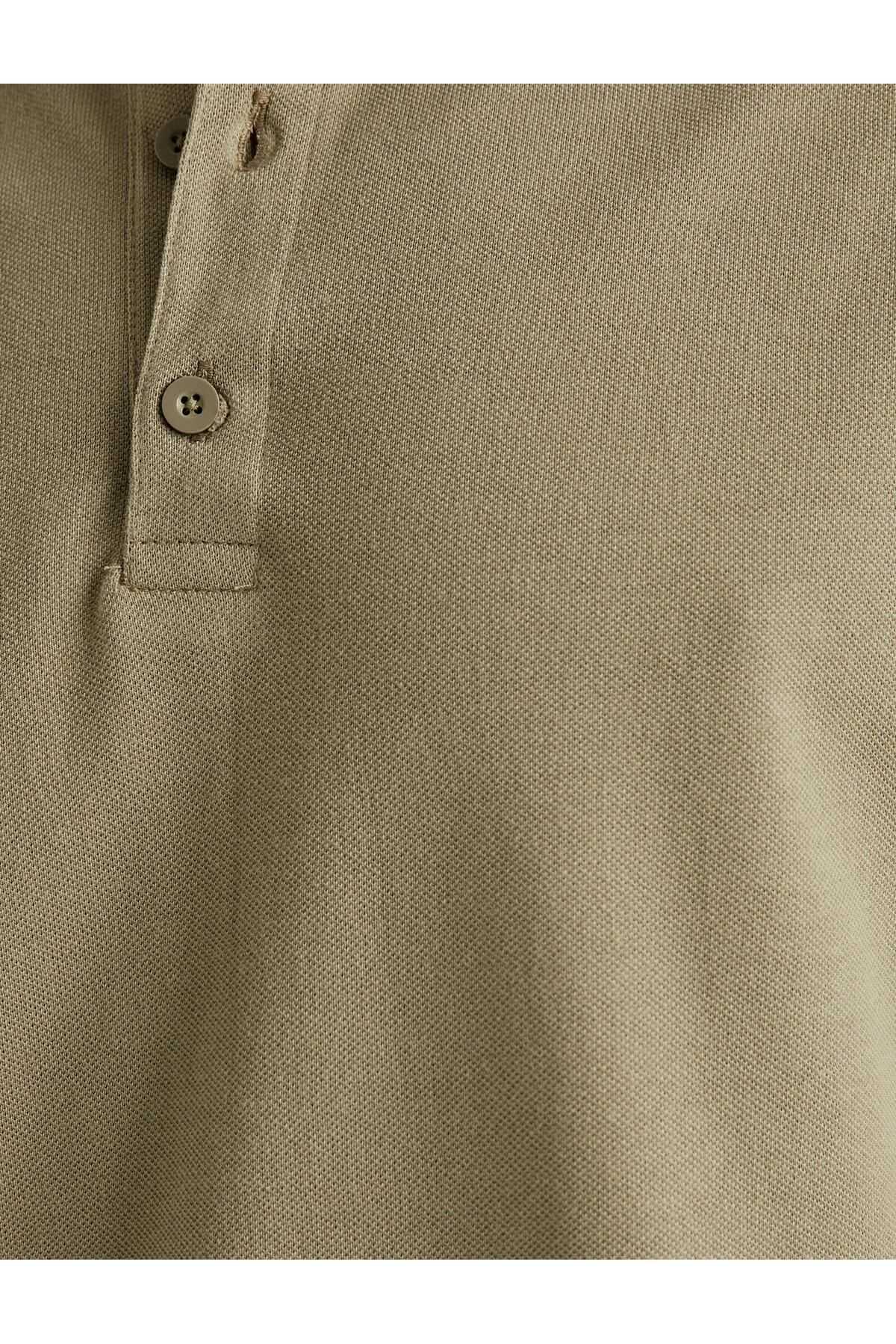 تیشرت پولو با آستین کوتاه با جزئیات نخی