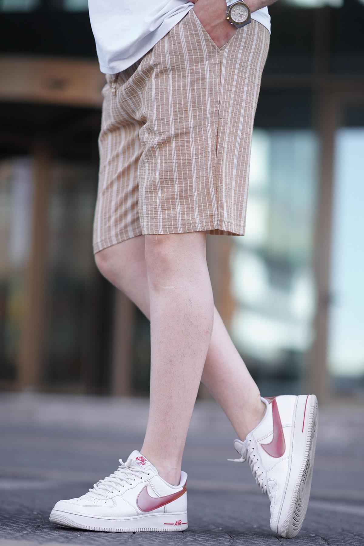 شورت کاپری مردانه کتانی کات ریلکس مشکی