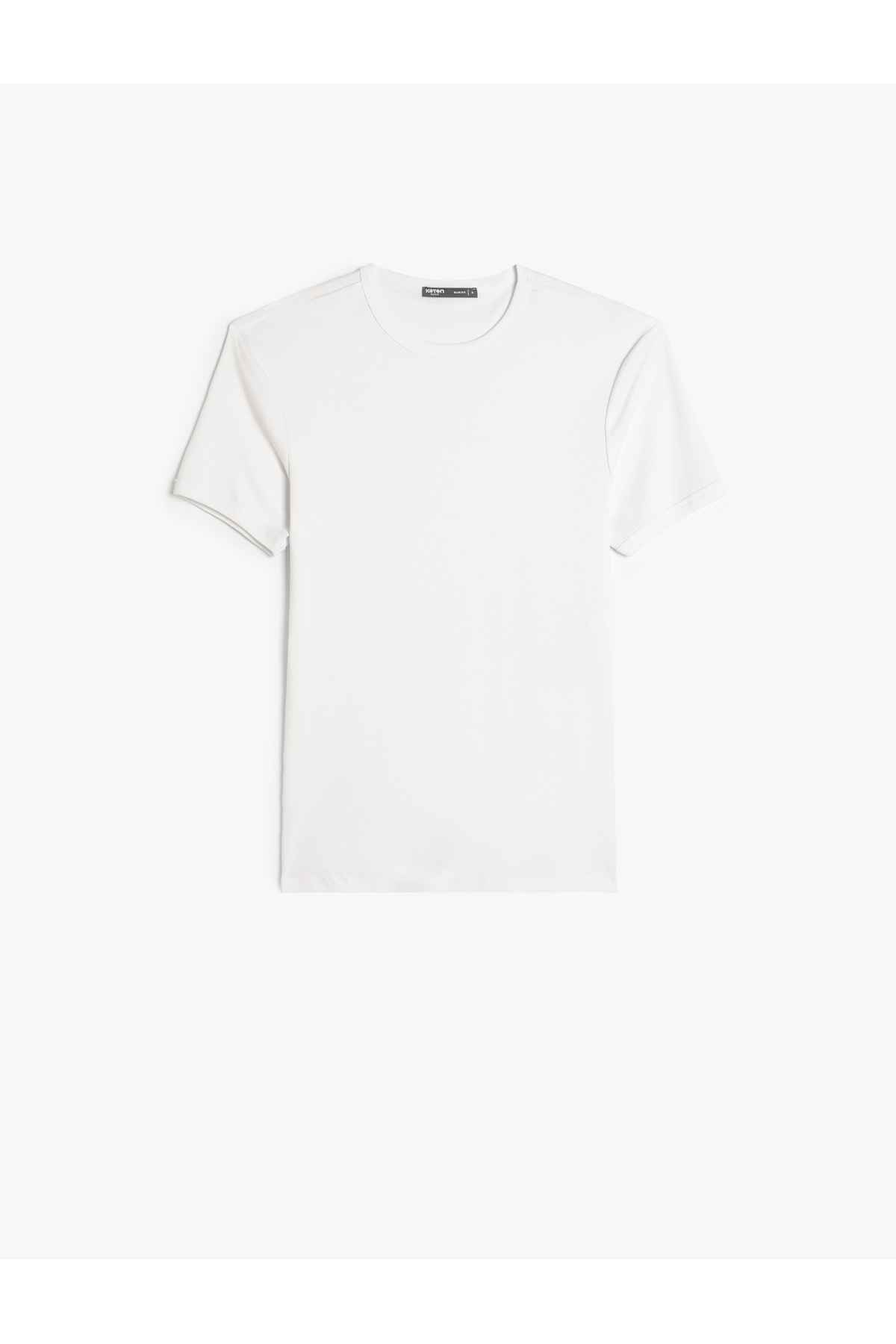 تیشرت پایه آستین کوتاه یقه خدمه نخی