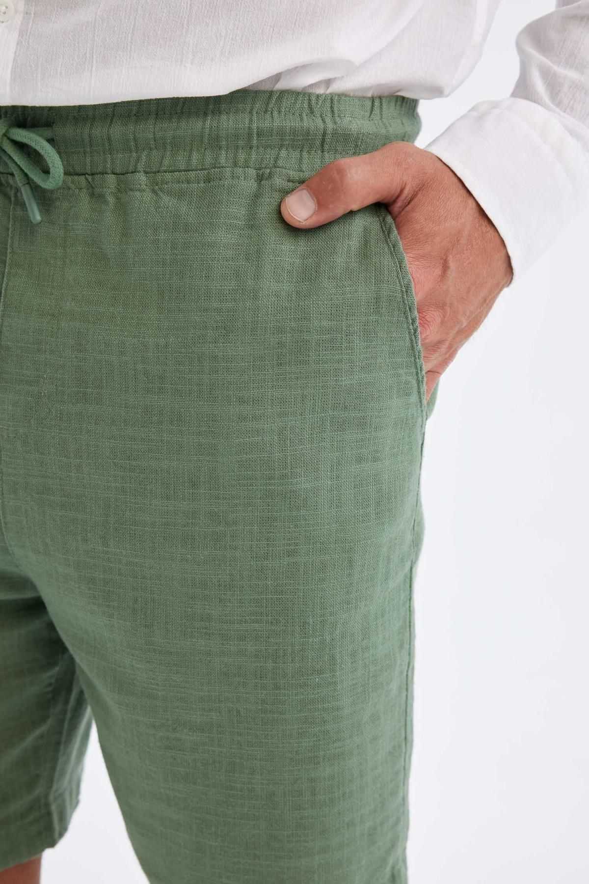 شلوارک برمودای نخی Relax Fit