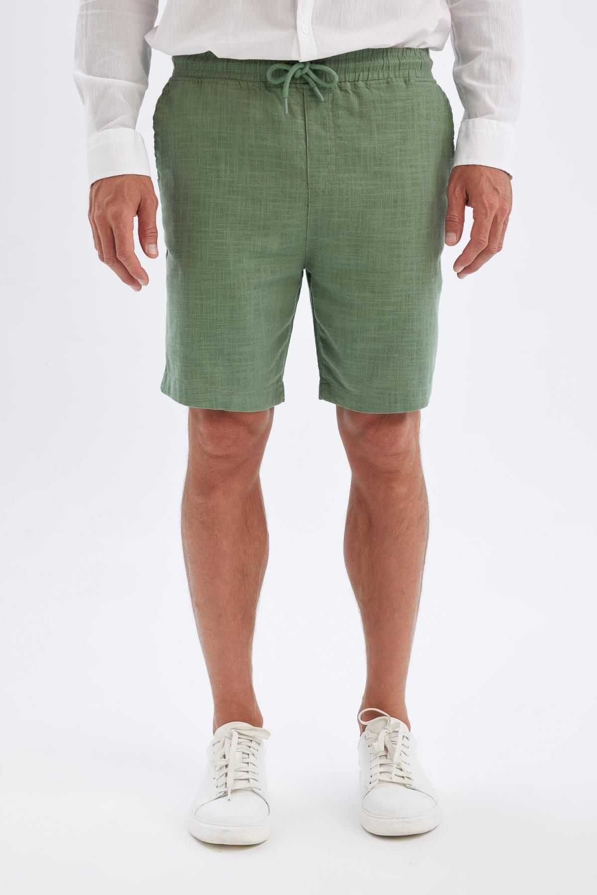 شلوارک برمودای نخی Relax Fit