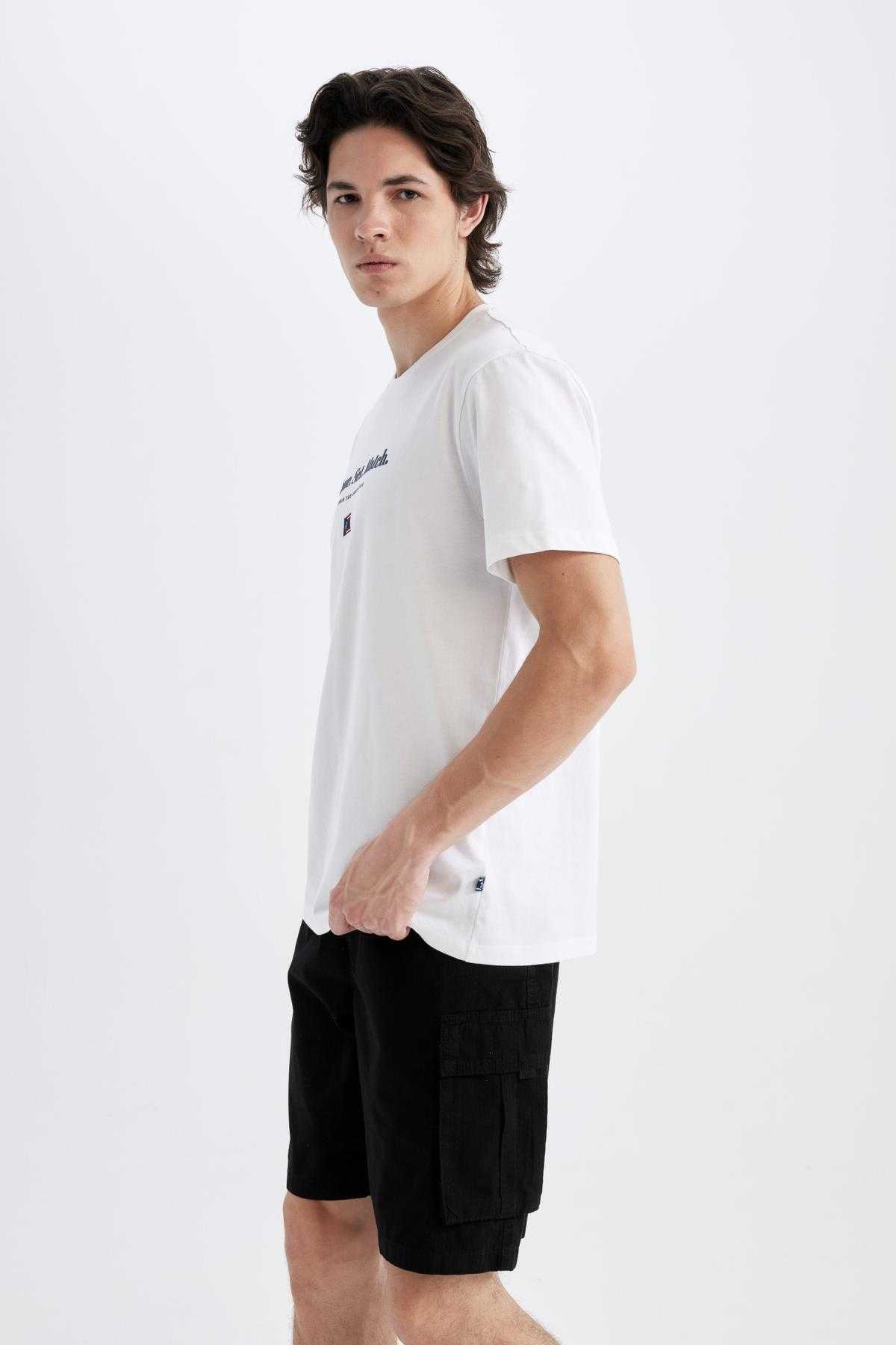 شلوارک شلوارک برمودا گاباردین با پای راست Relax Fit C5400ax24sm