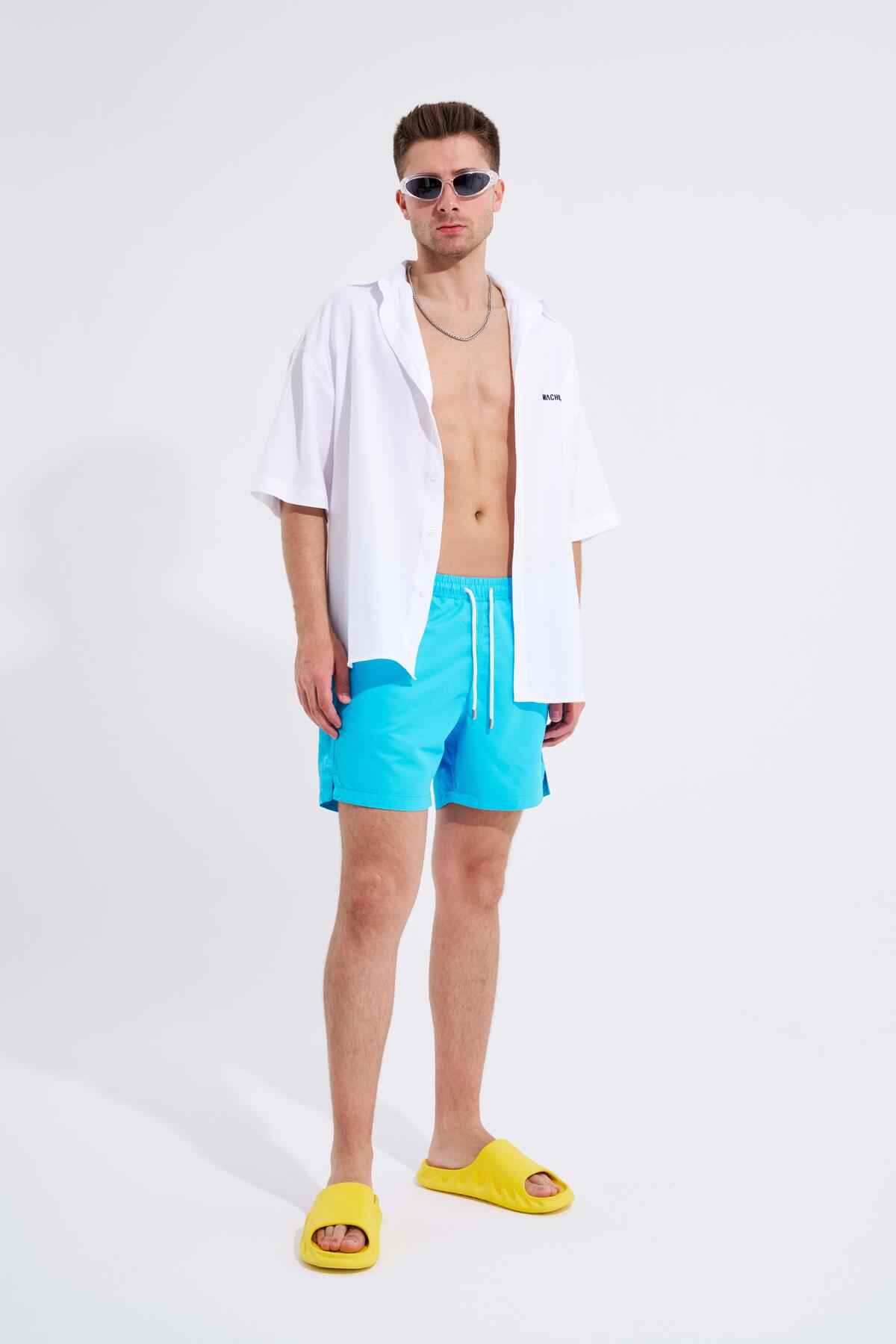 شورت شنای پایه خاکستری مردانه