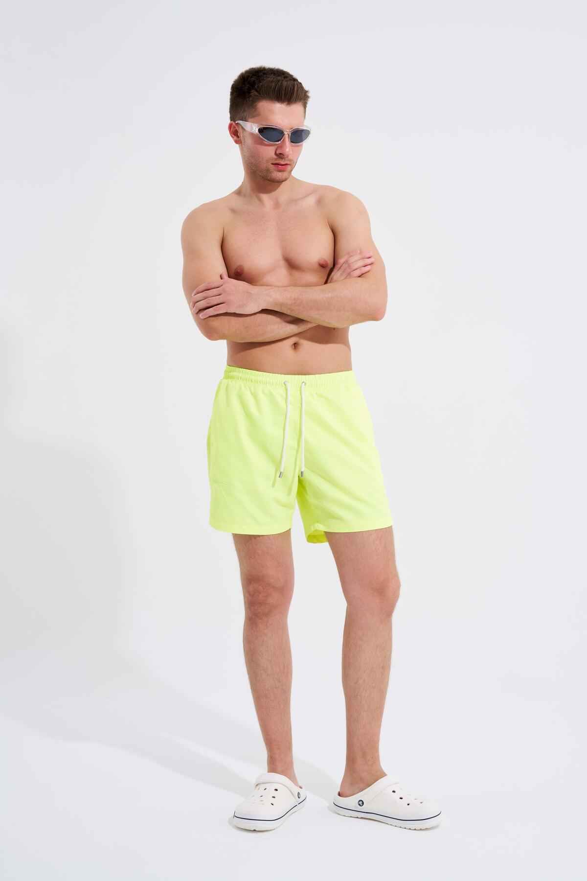 شورت شنای پایه خاکستری مردانه