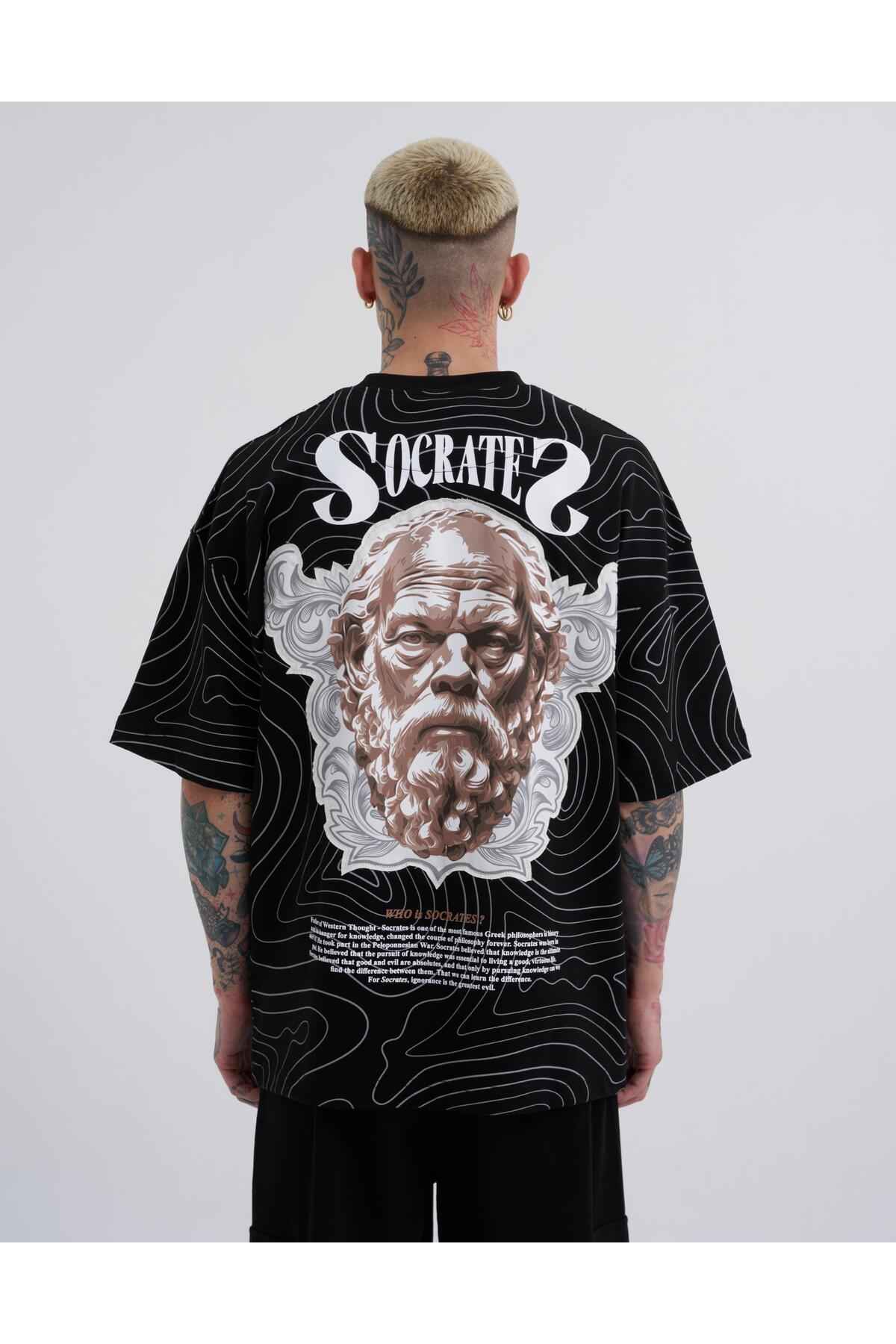 تیشرت مردانه سوکراتس فوق سایز ECRU