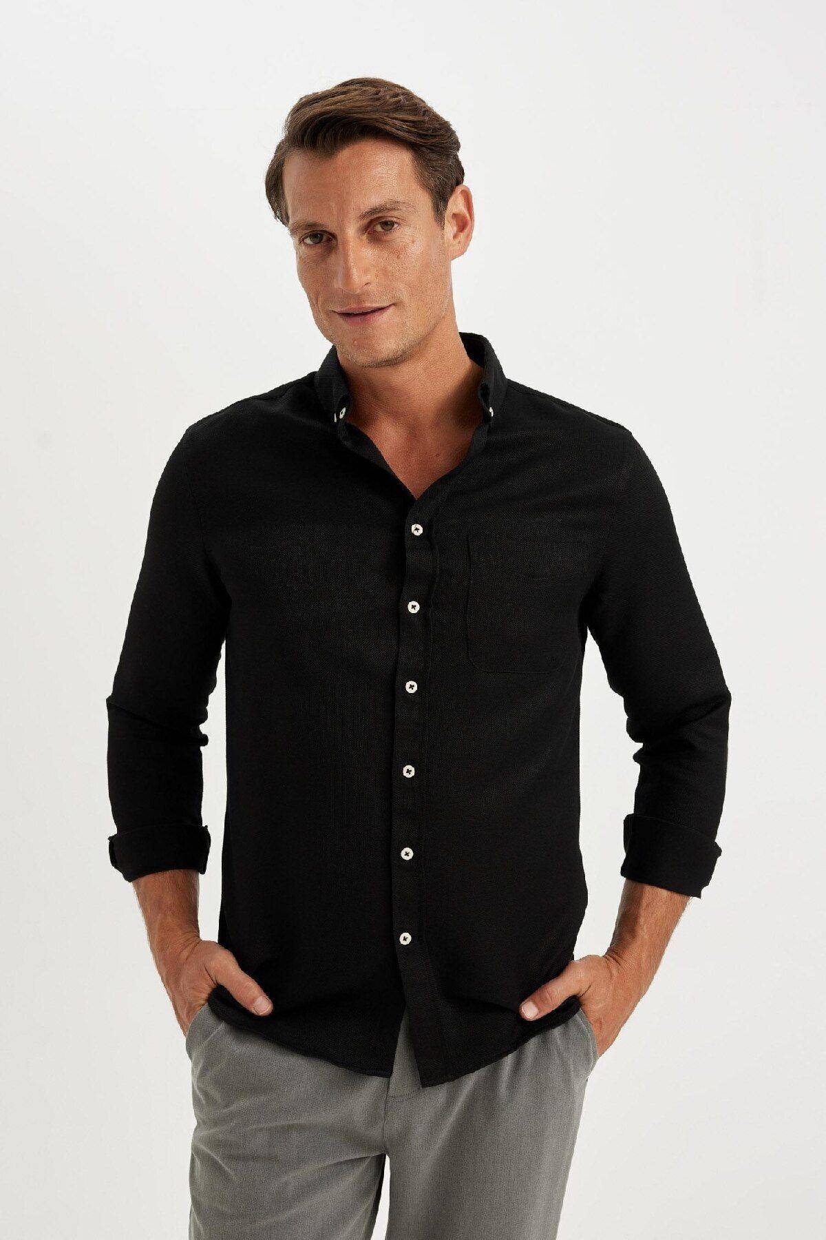 پیراهن آستین بلند یقه باریک و باریک
