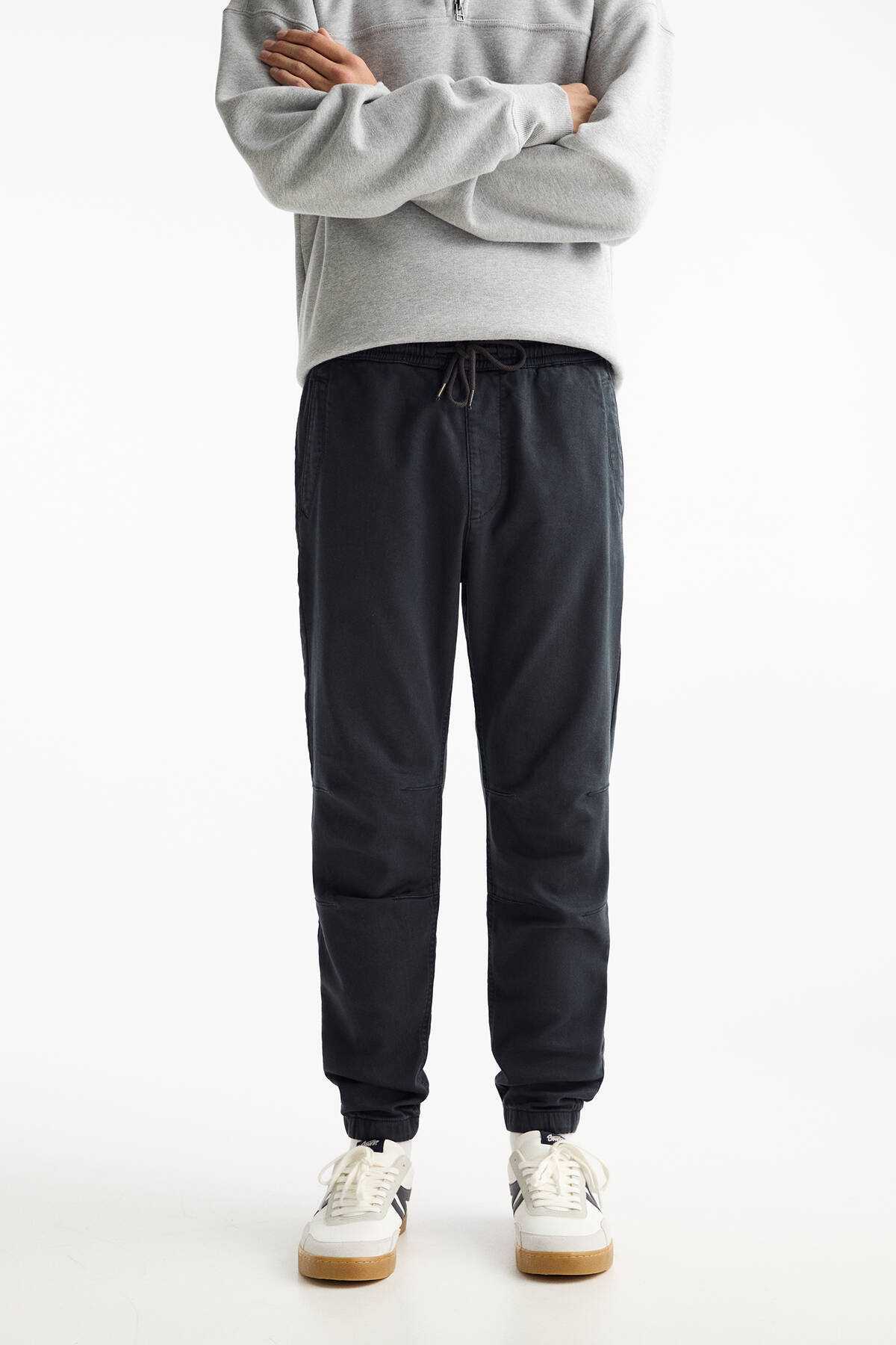 شلوار دودی بافتنی نرم