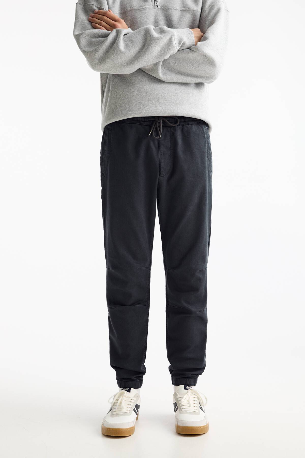 شلوار دودی بافتنی نرم