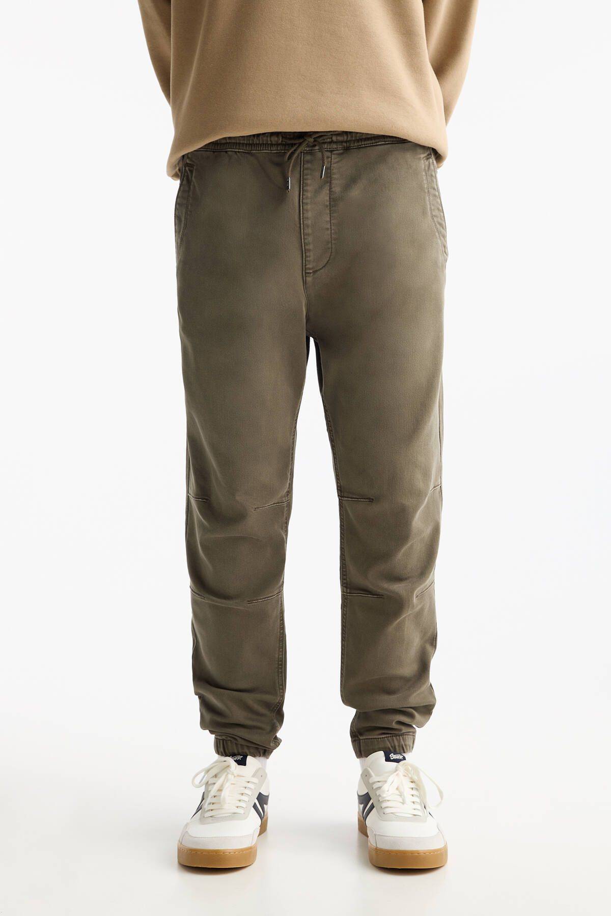 شلوار دودی بافتنی نرم