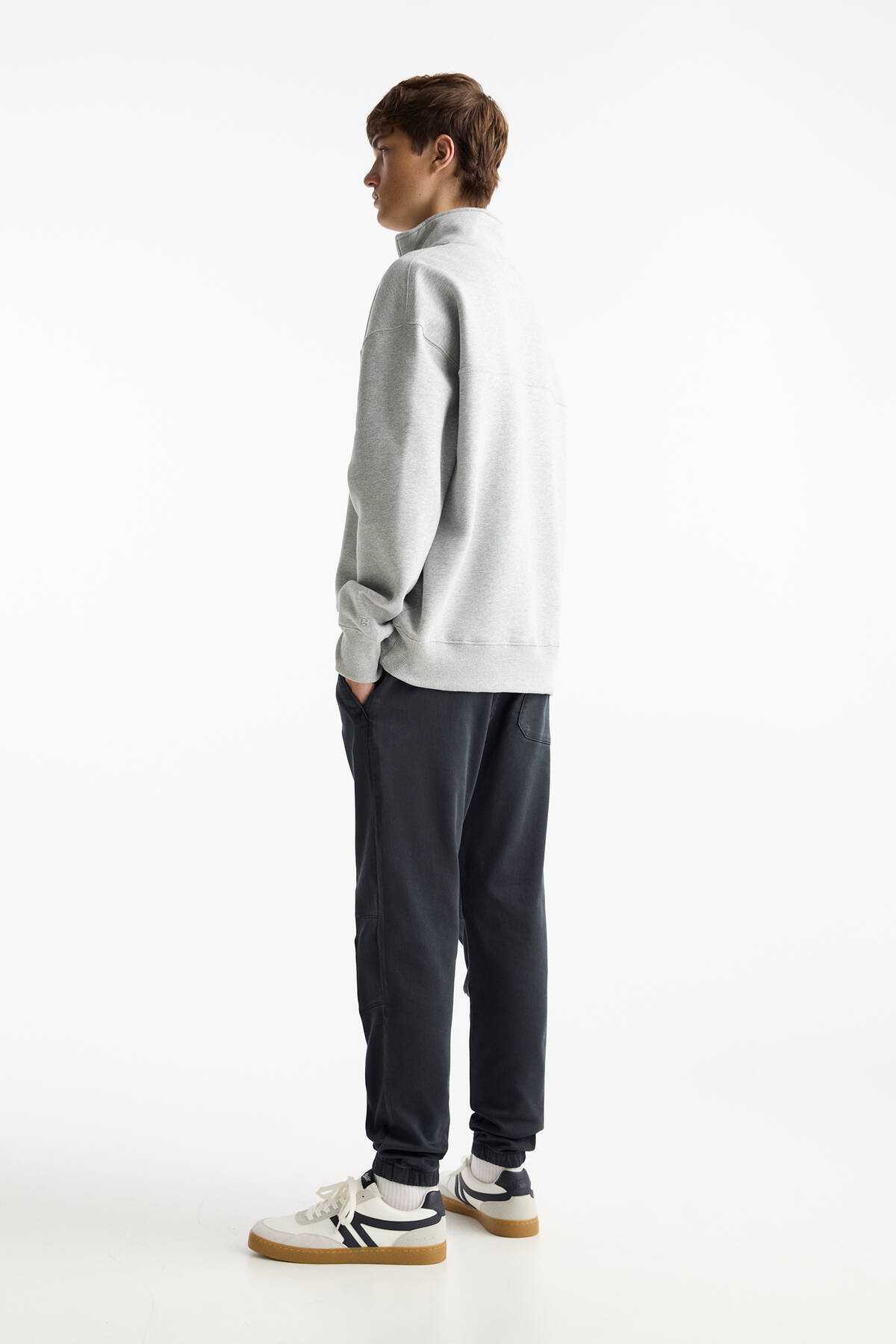 شلوار دودی بافتنی نرم