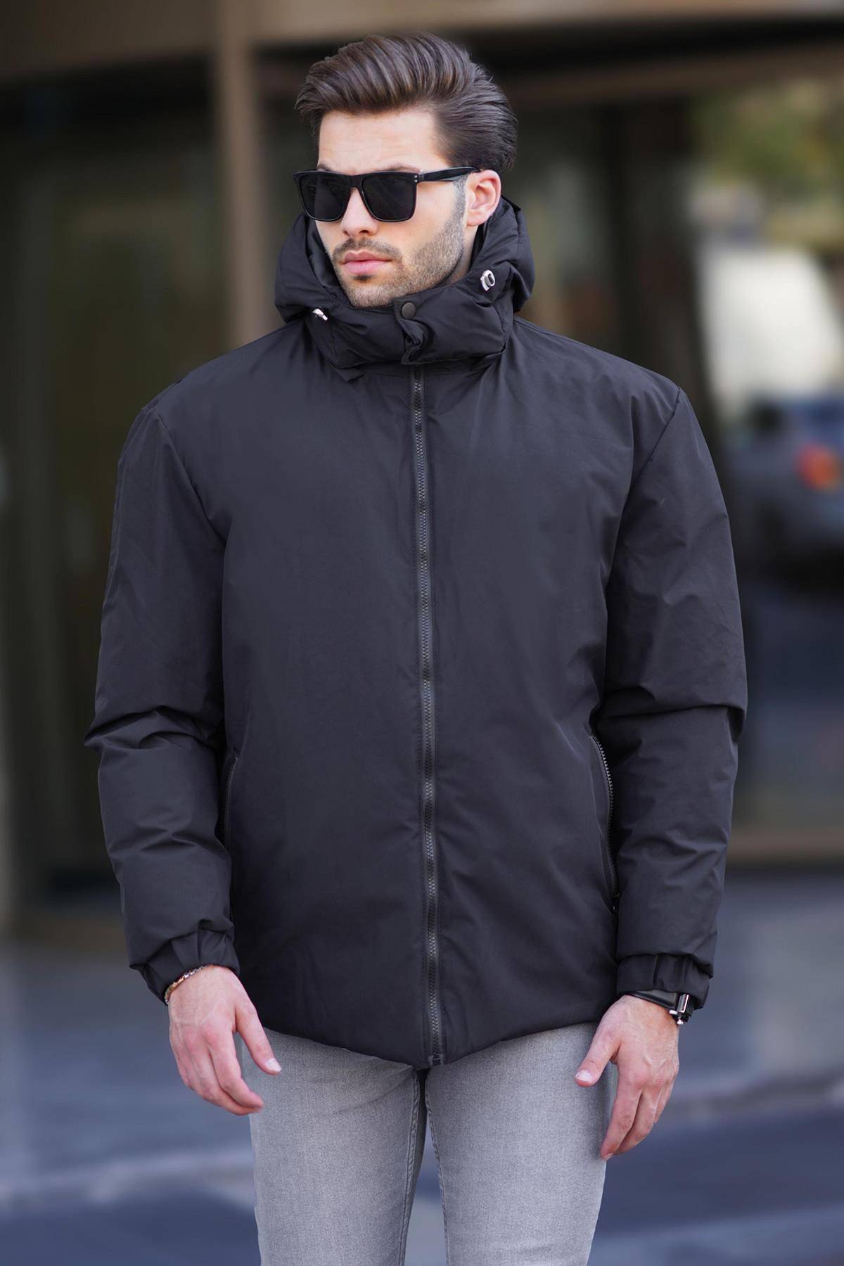 مانتو پف دار مردانه اور سایز کلاهدار مشکی