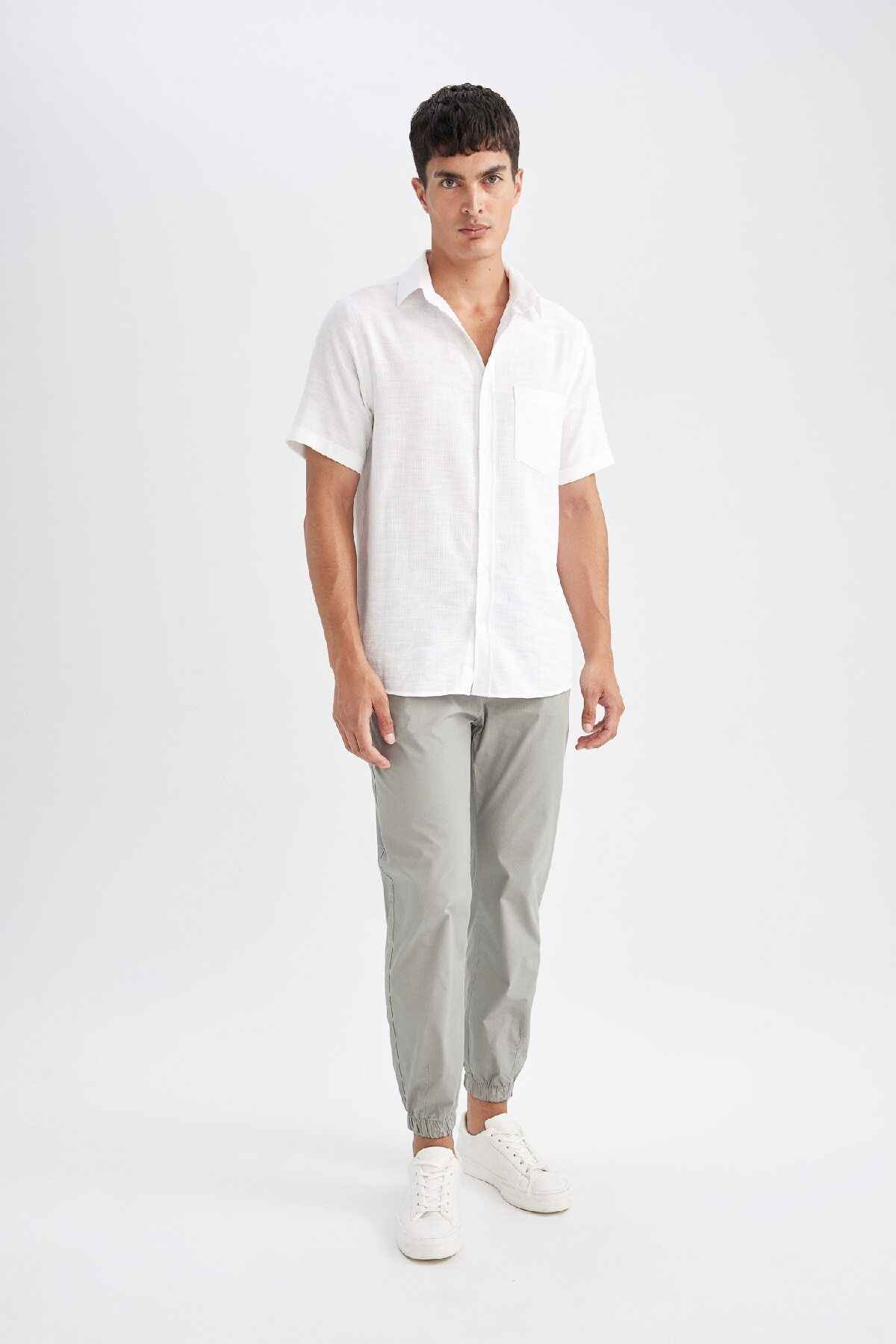 شلوار نخی الاستیک Leg Jogger D7782ax24au