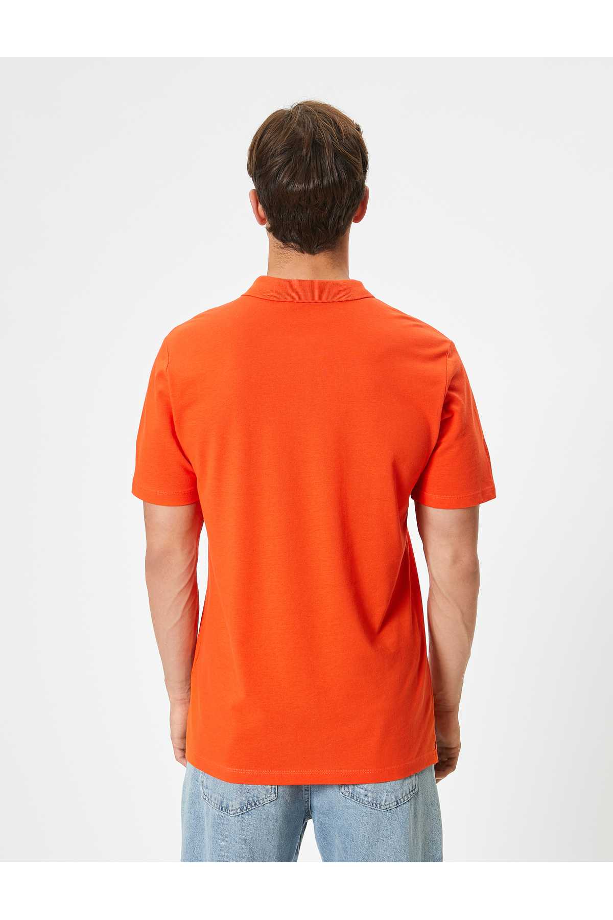 تیشرت اسلیم فیت یقه پولو آستین کوتاه نخی