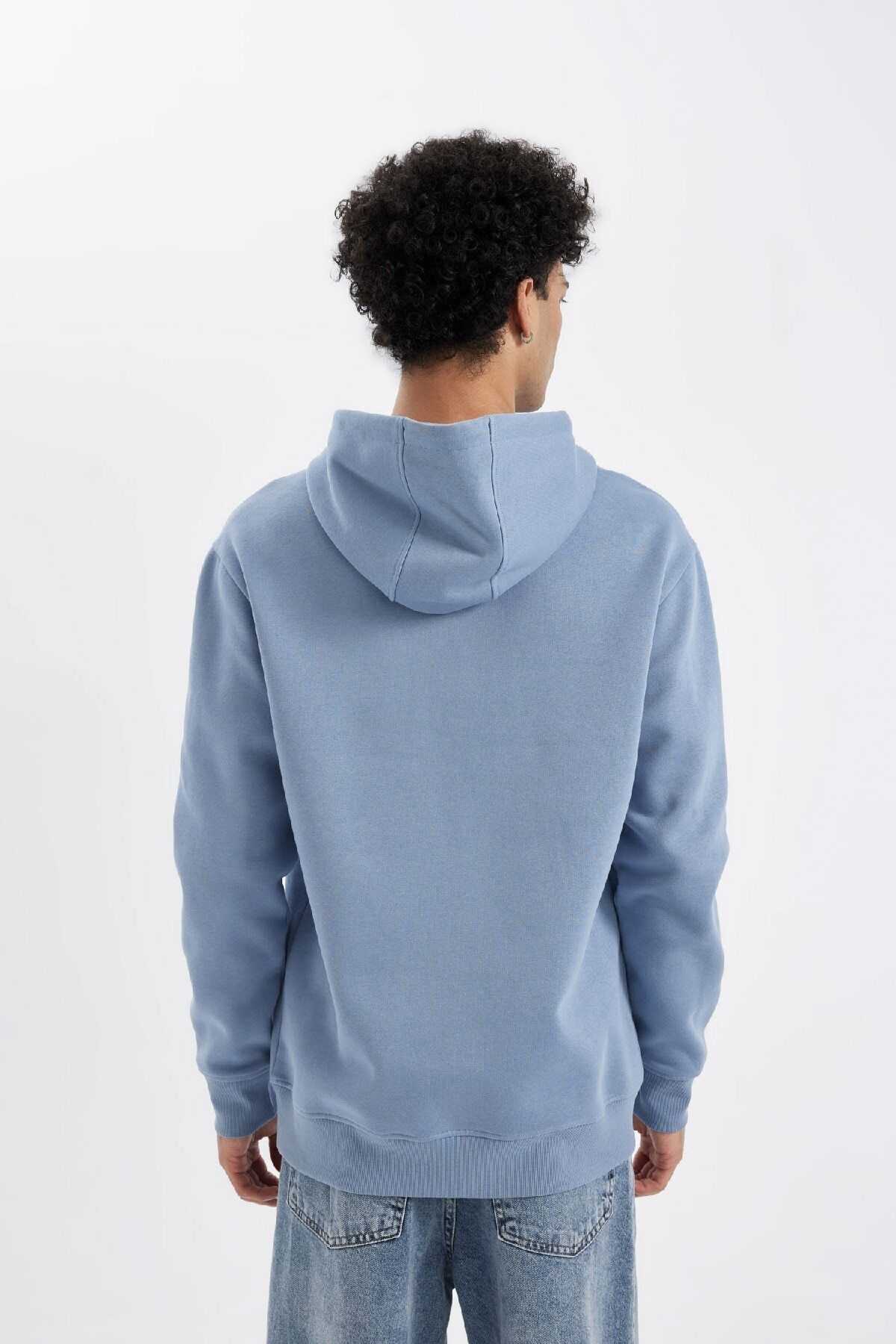 سویشرت ساده ساده کلاهدار با جیب قهوه ای و داخل آن X8283az24au