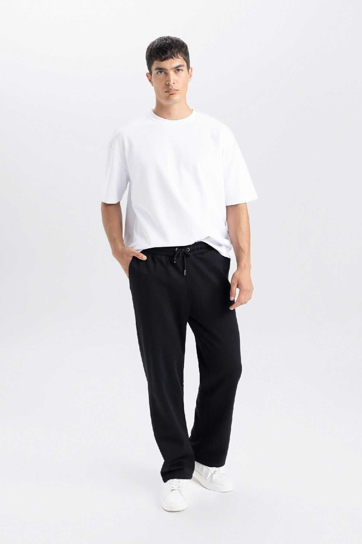 شلوار ورزشی ریلکس فیت سه جیبی ضخیم D8095ax24au