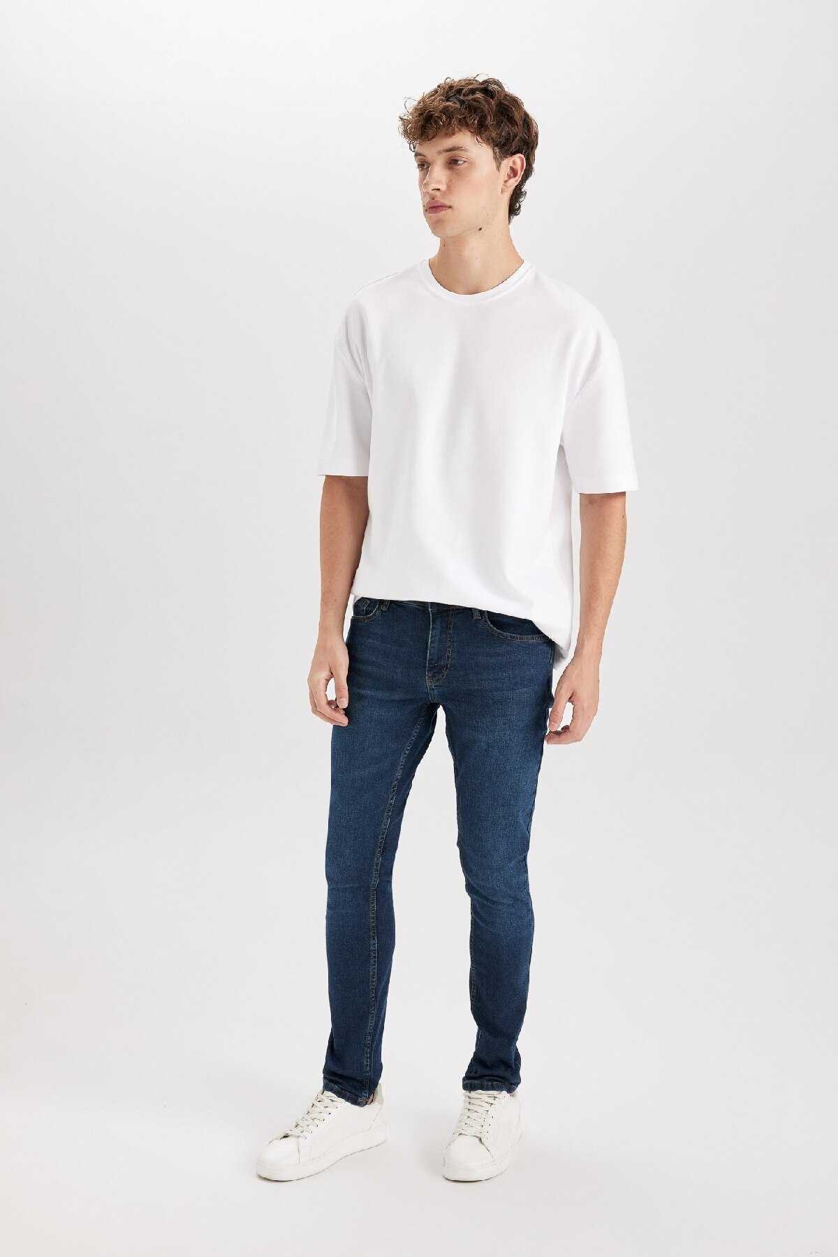 کارلو اسکینی فیت فوق العاده باریک تناسب معمولی شلوار جین کمر بسیار باریک B2068ax24au