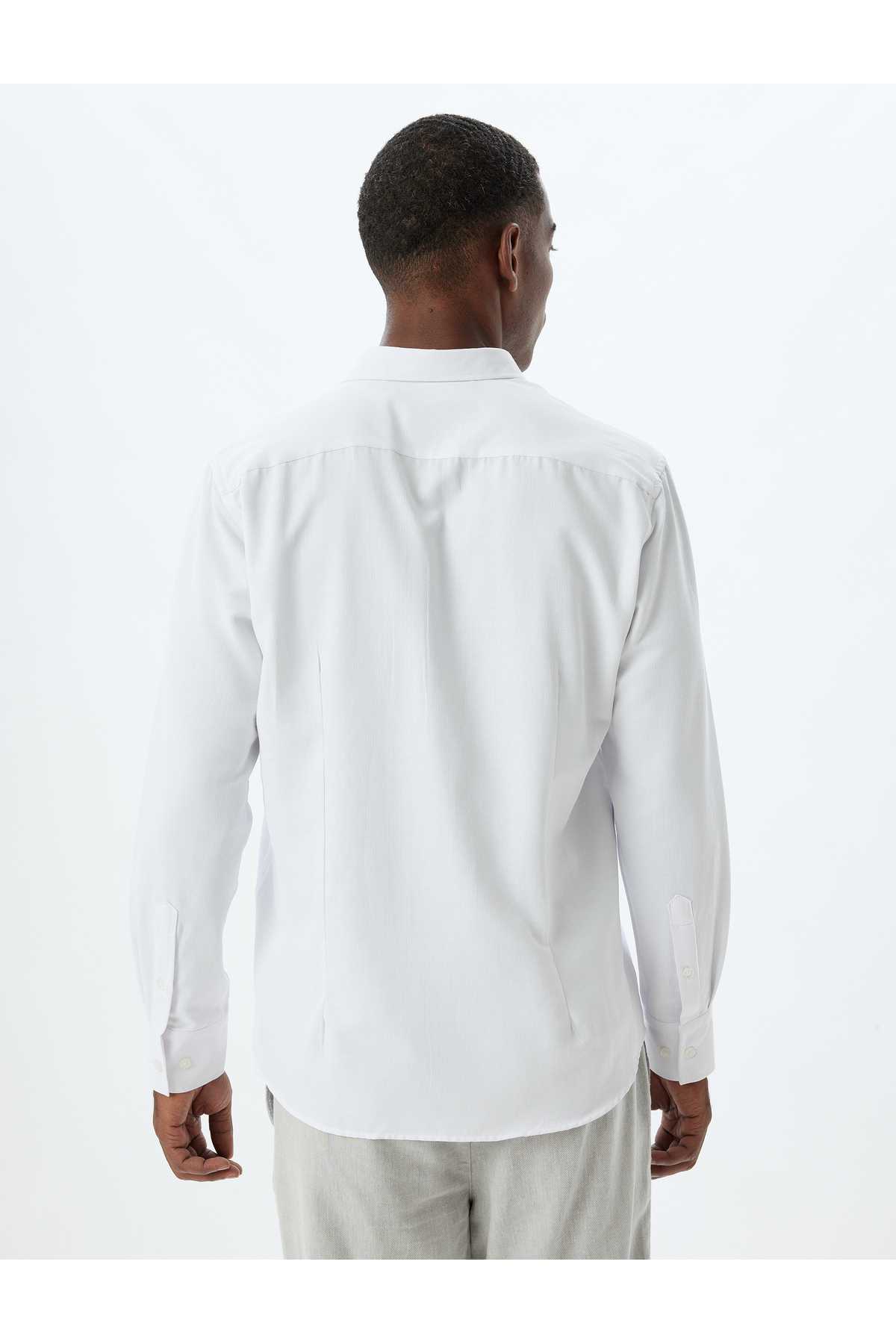 پیراهن باریک آستین بلند ترکیب پنبه ای