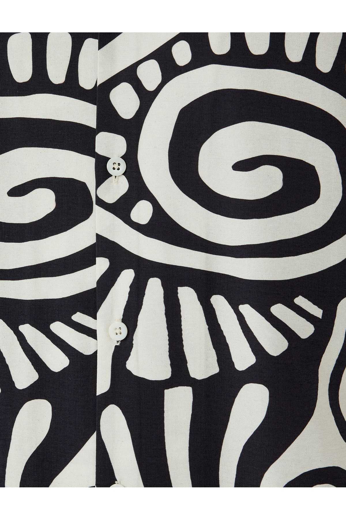 پیراهن آستین کوتاه ویسکوز طرح دار