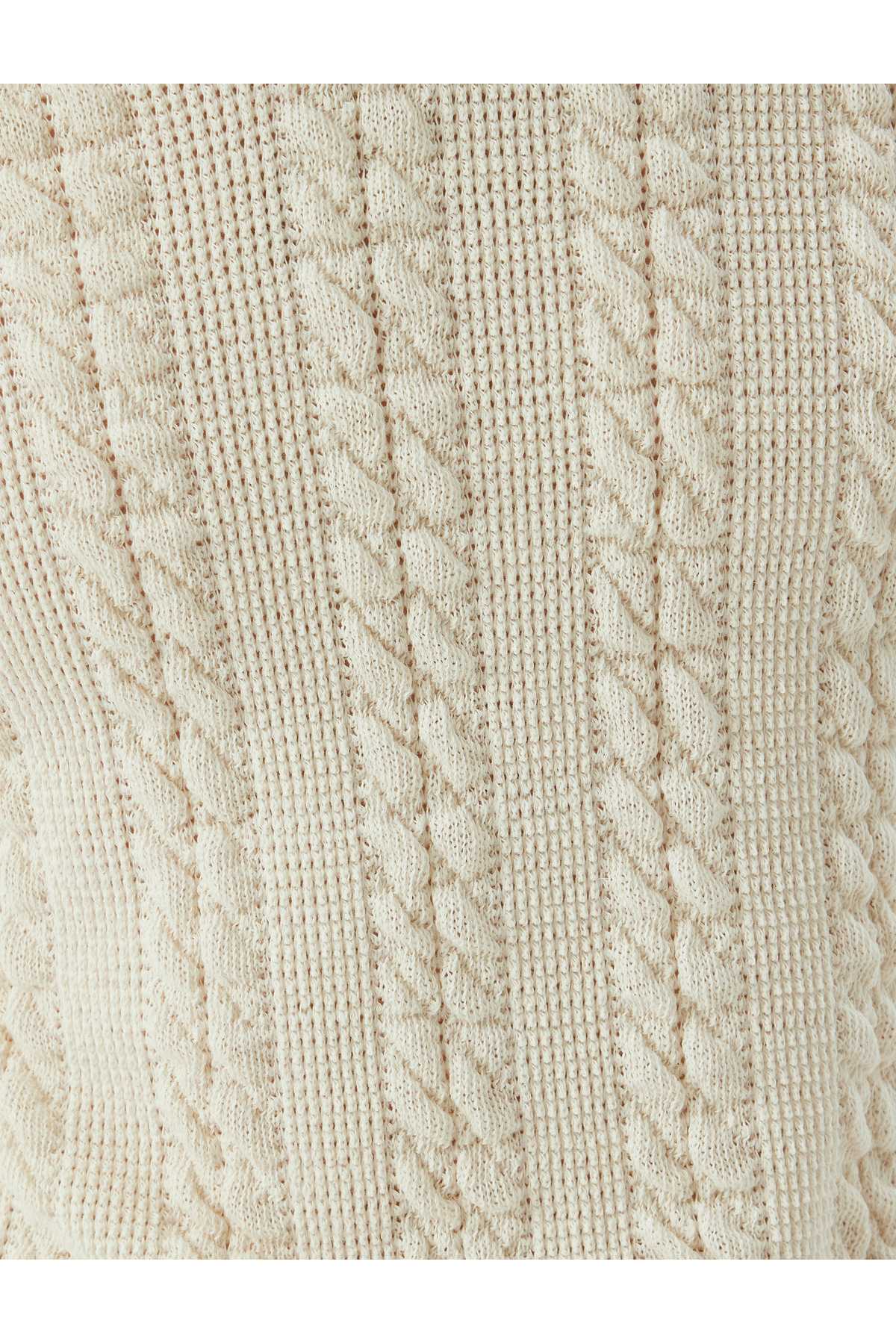 پلیور اسلیم فیت با بافت یقه پولو ترکیبی از پنبه