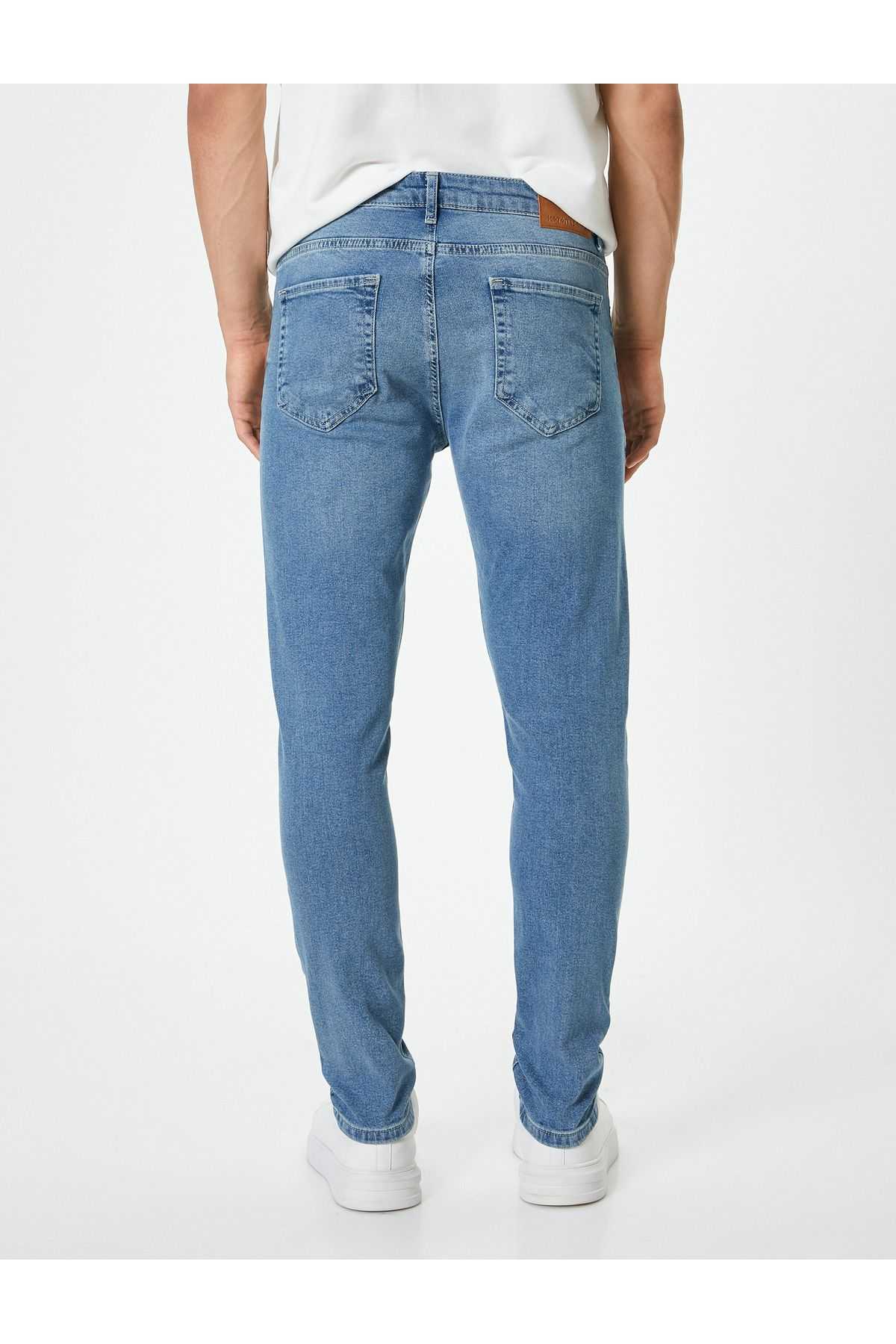 شلوار جین کمری استاندارد دکمه دار لاغر - Michael Jean