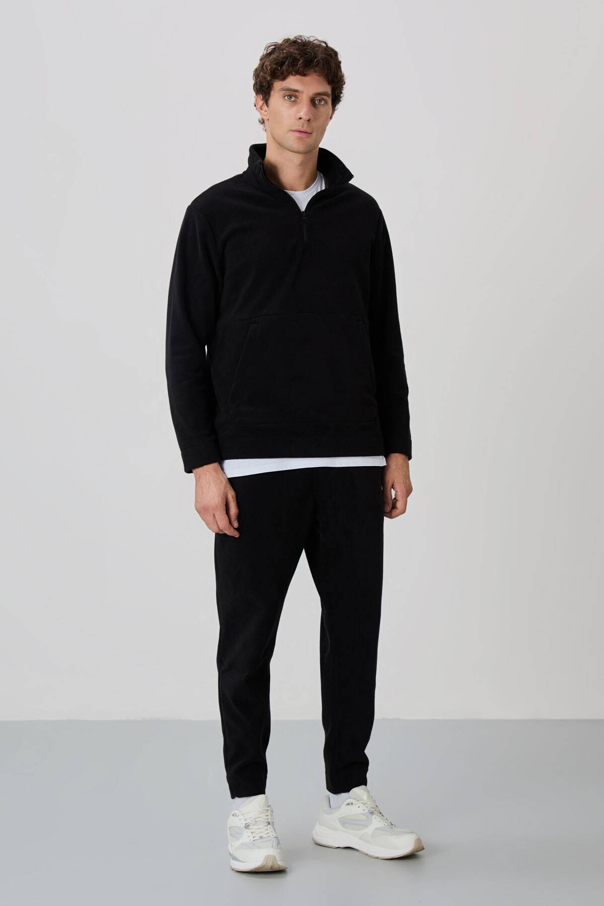 لباس ورزشی مردانه Carol Black Fleece - 85226