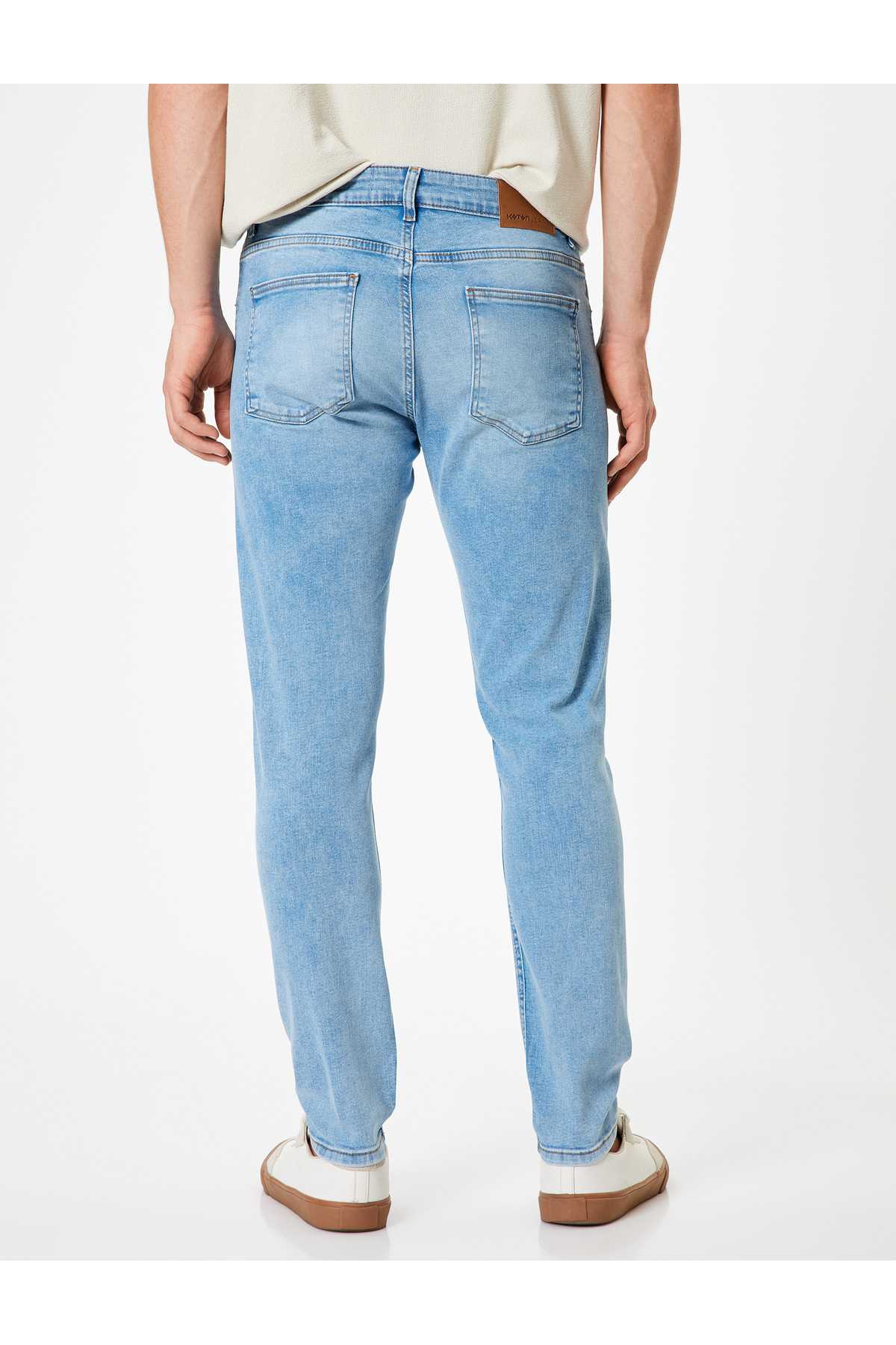 شلوار جین لاغر با کمر منظم دکمه دار - Michael Jean