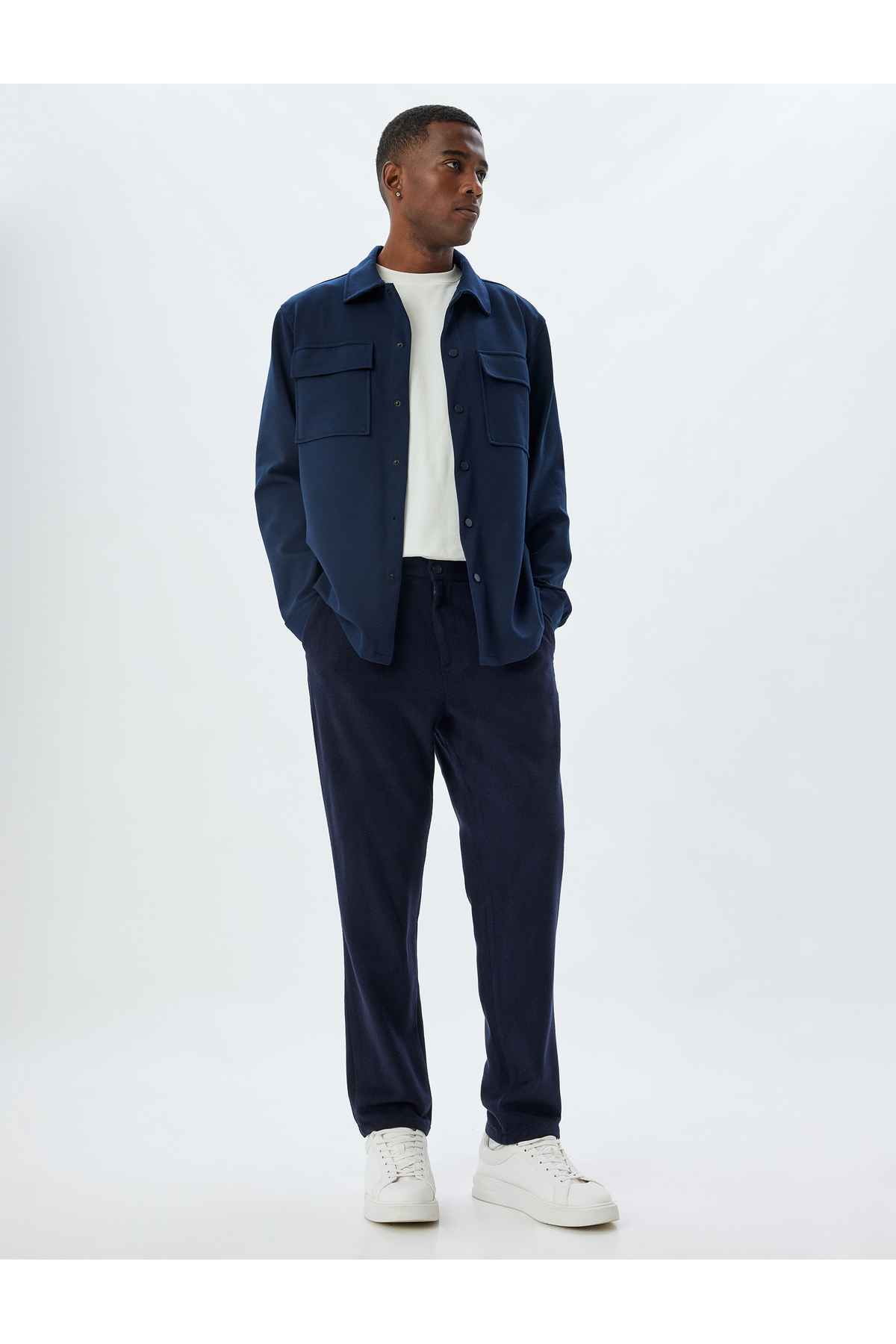 شلوار ورزشی با جیب زیپ کمر توری و ترکیب پنبه