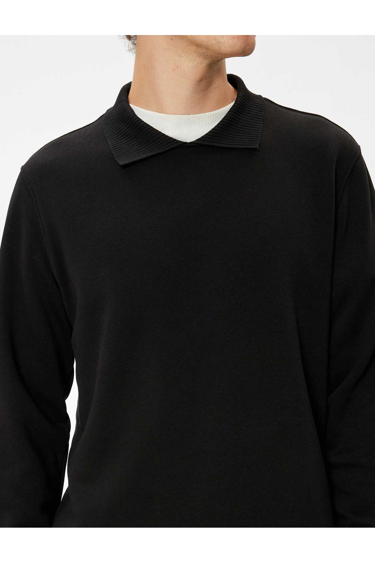 بلوز پنبه ای آستین بلند یقه پولو