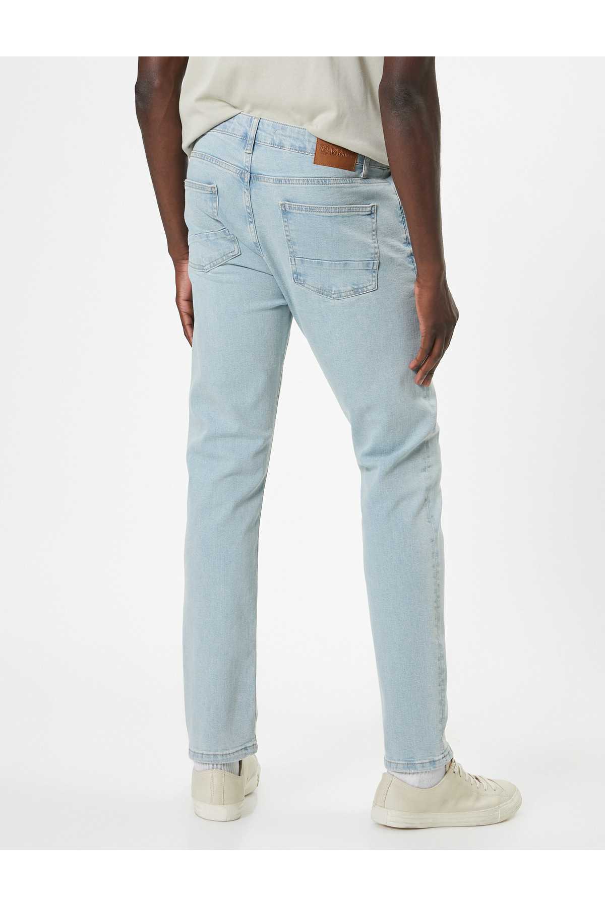 شلوار جین باریک دکمه دار استاندارد - براد جین