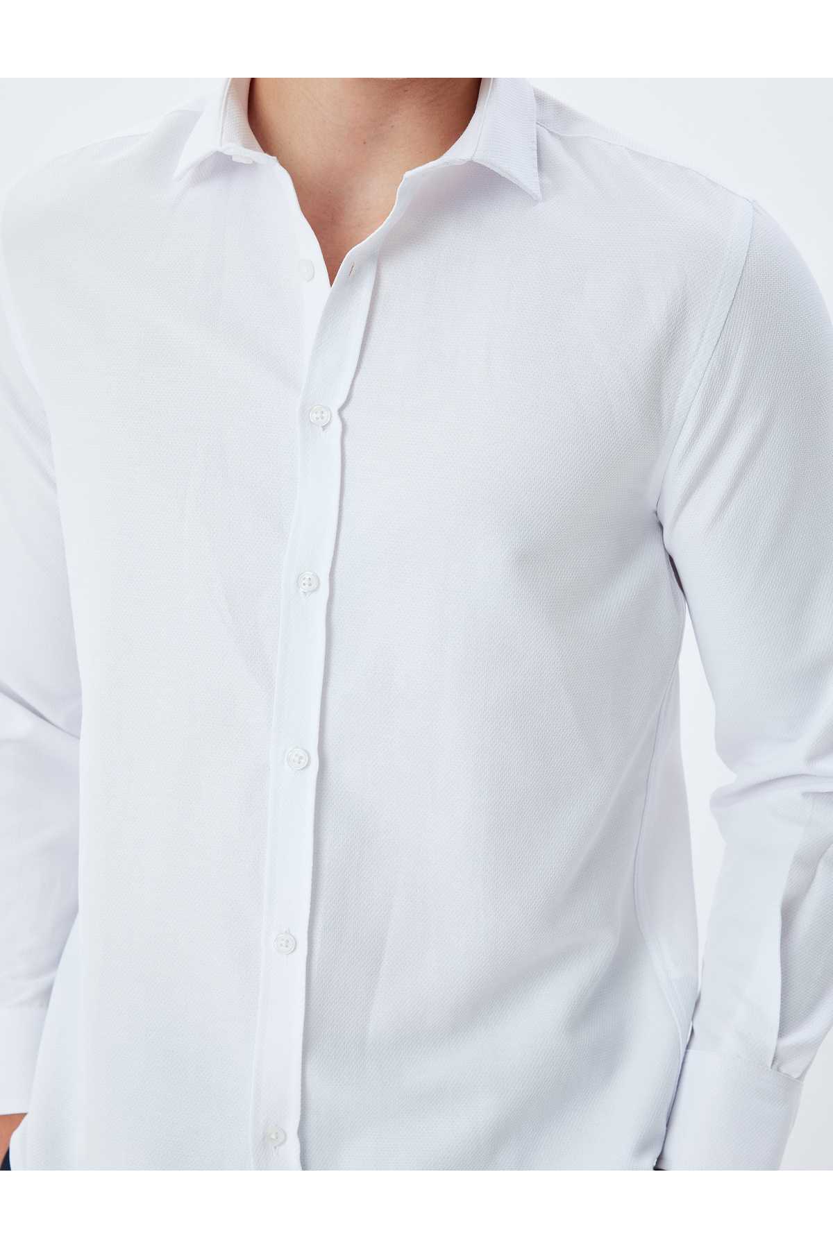 پیراهن باریک آستین بلند ترکیب پنبه ای