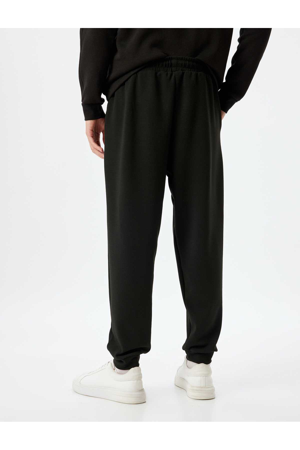 شلوار ورزشی ترکیبی ویسکوز با جزئیات جیب الاستیک دور کمر توری