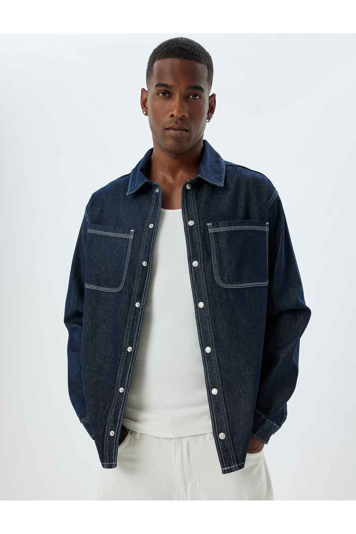 کت بزرگسال مردانه نیلی تیره