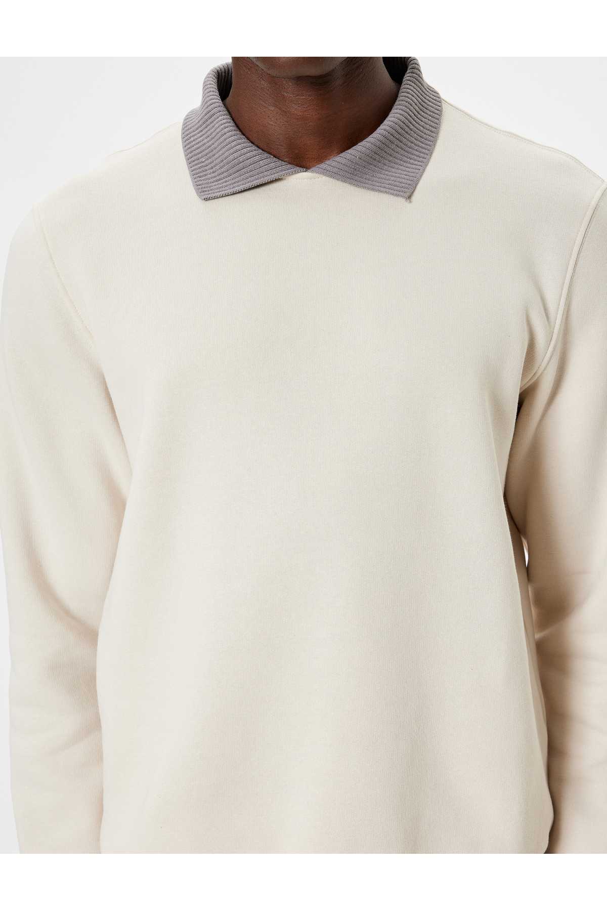 بلوز پنبه ای آستین بلند یقه پولو