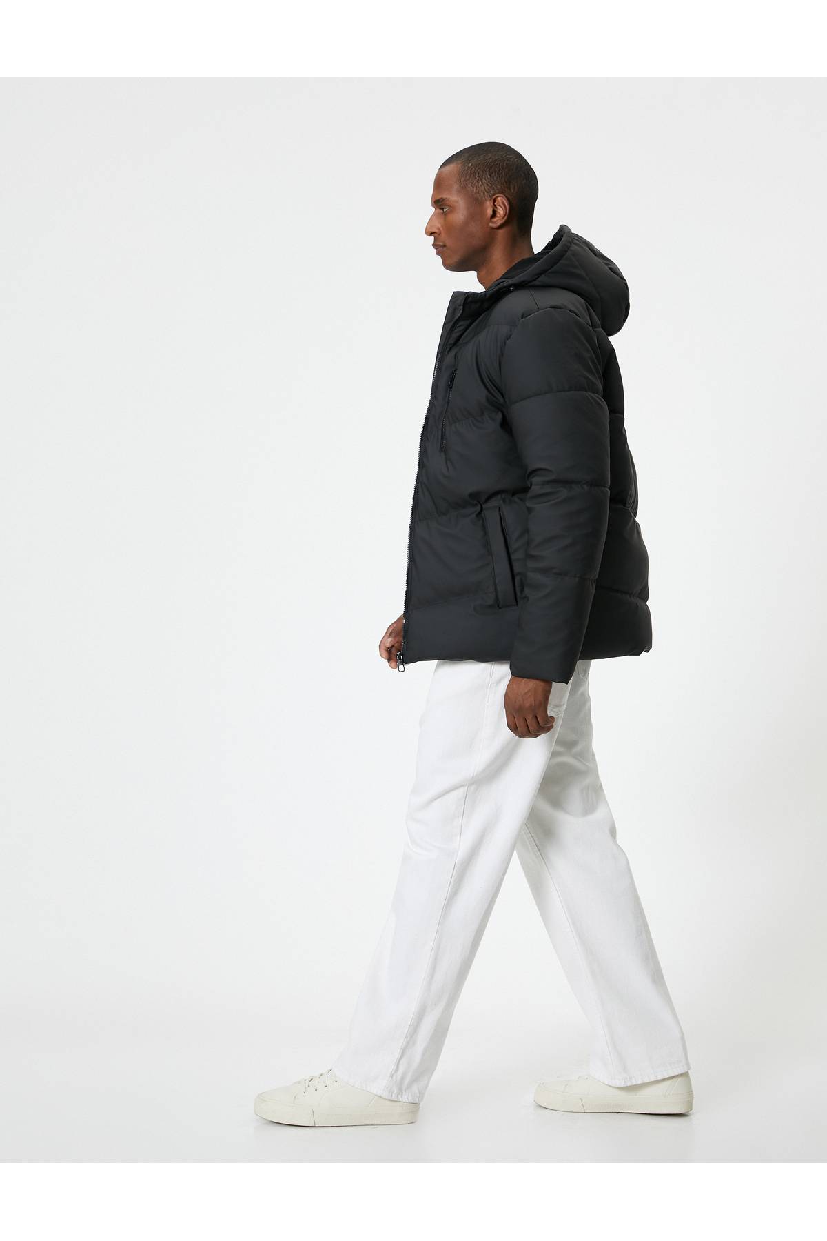 جیب زیپ دار ژاکت پفی اسلیم فیت