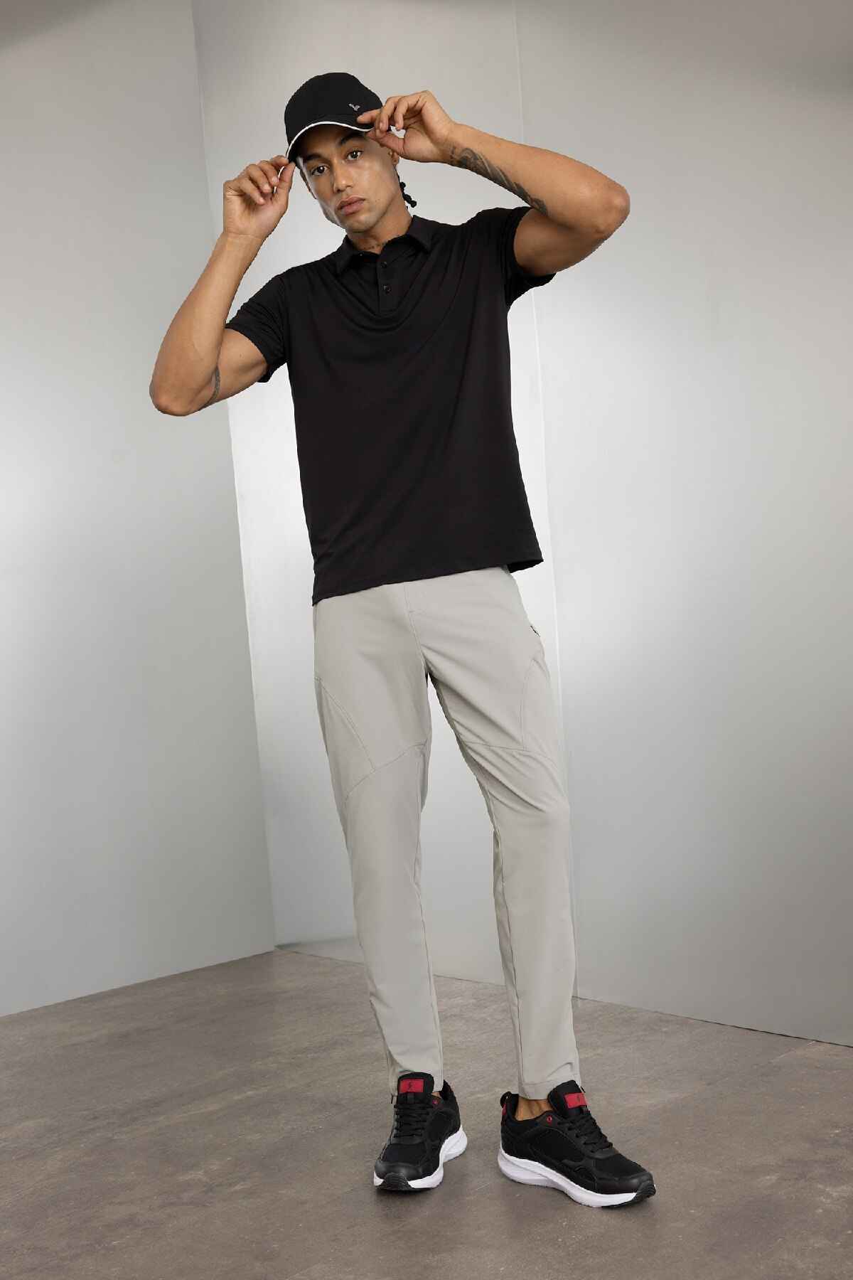 Fit Slim Fit Slim Fit دو جیب زیپ دار شلوار بافتنی C9262ax24au
