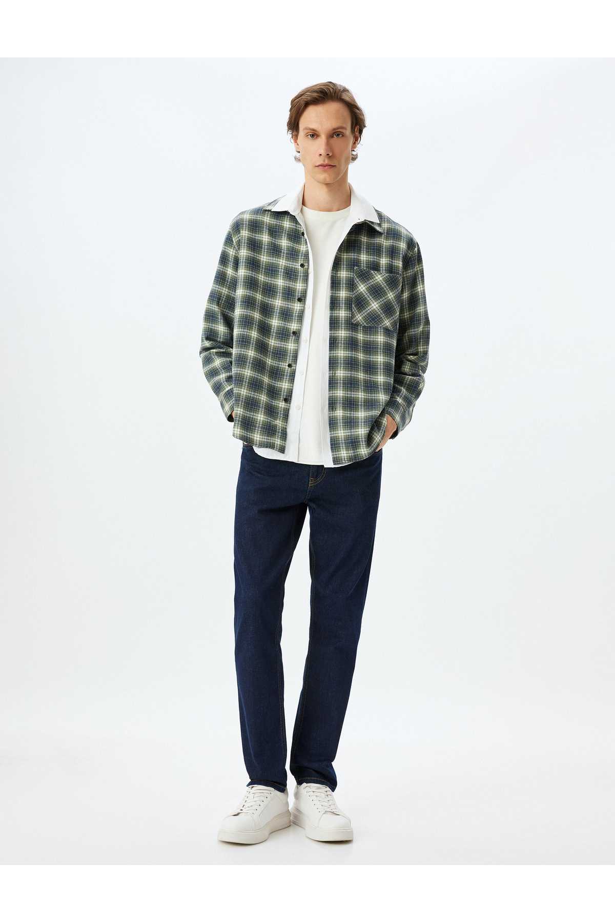 پیراهن آستین بلند نخی ترکیبی از جنس الوار جک