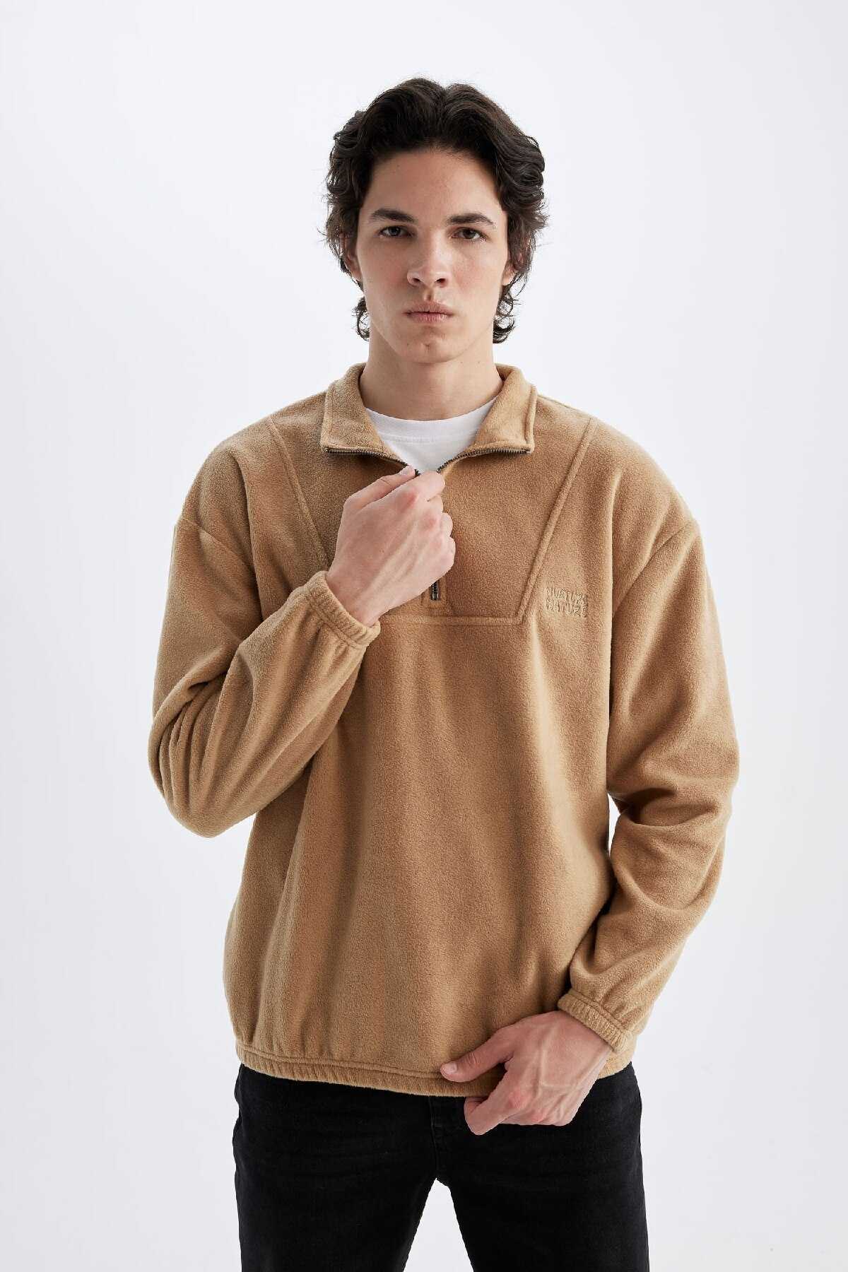 پیراهن پشمی چاپ شده با یقه معمولی راحت