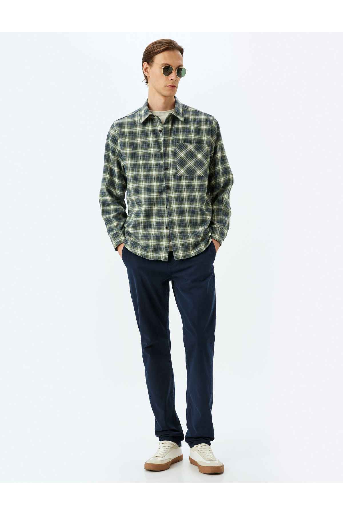 شلوار گاباردین نخی باریک