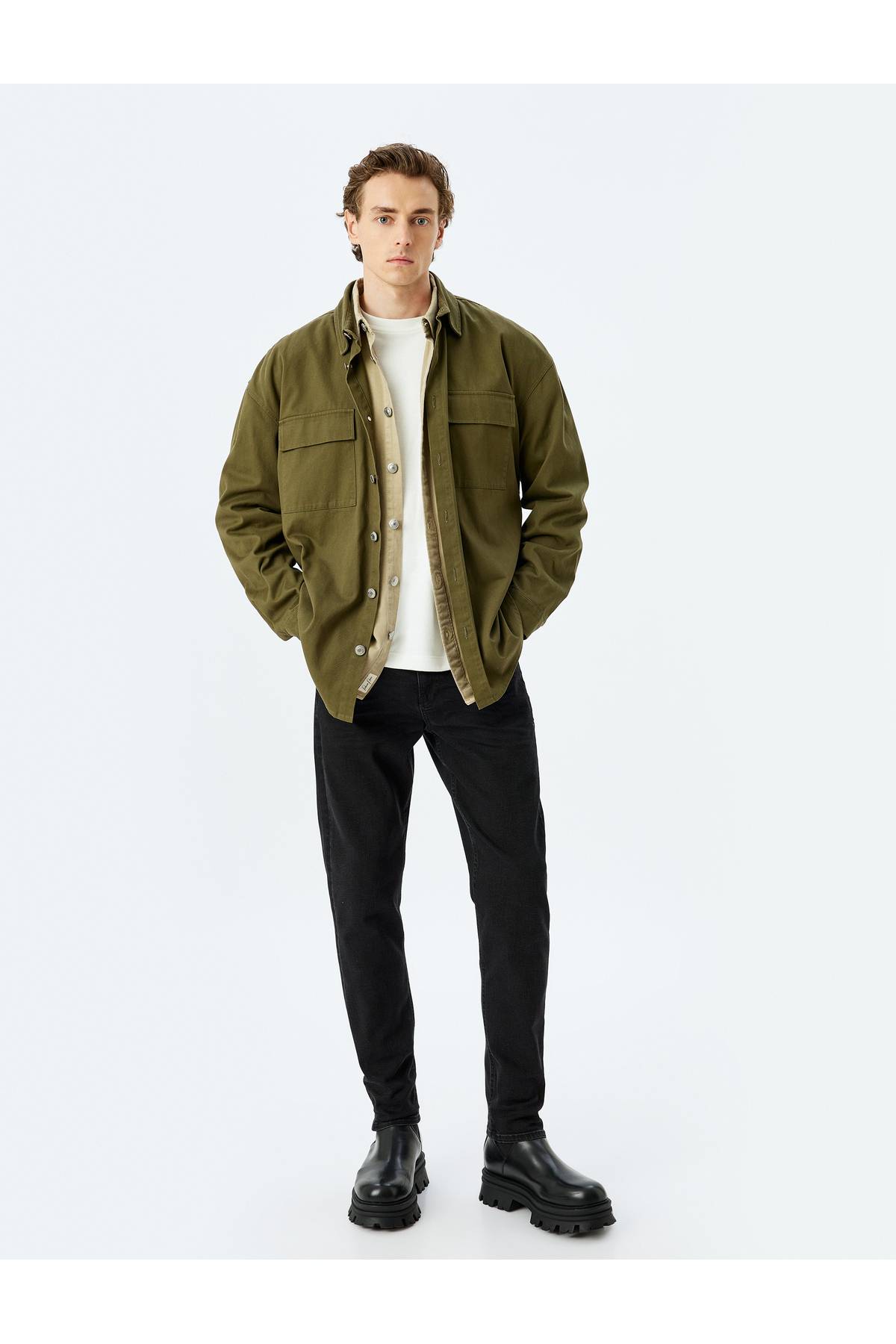 شلوار جین باریک کمری معمولی - Brad Jean