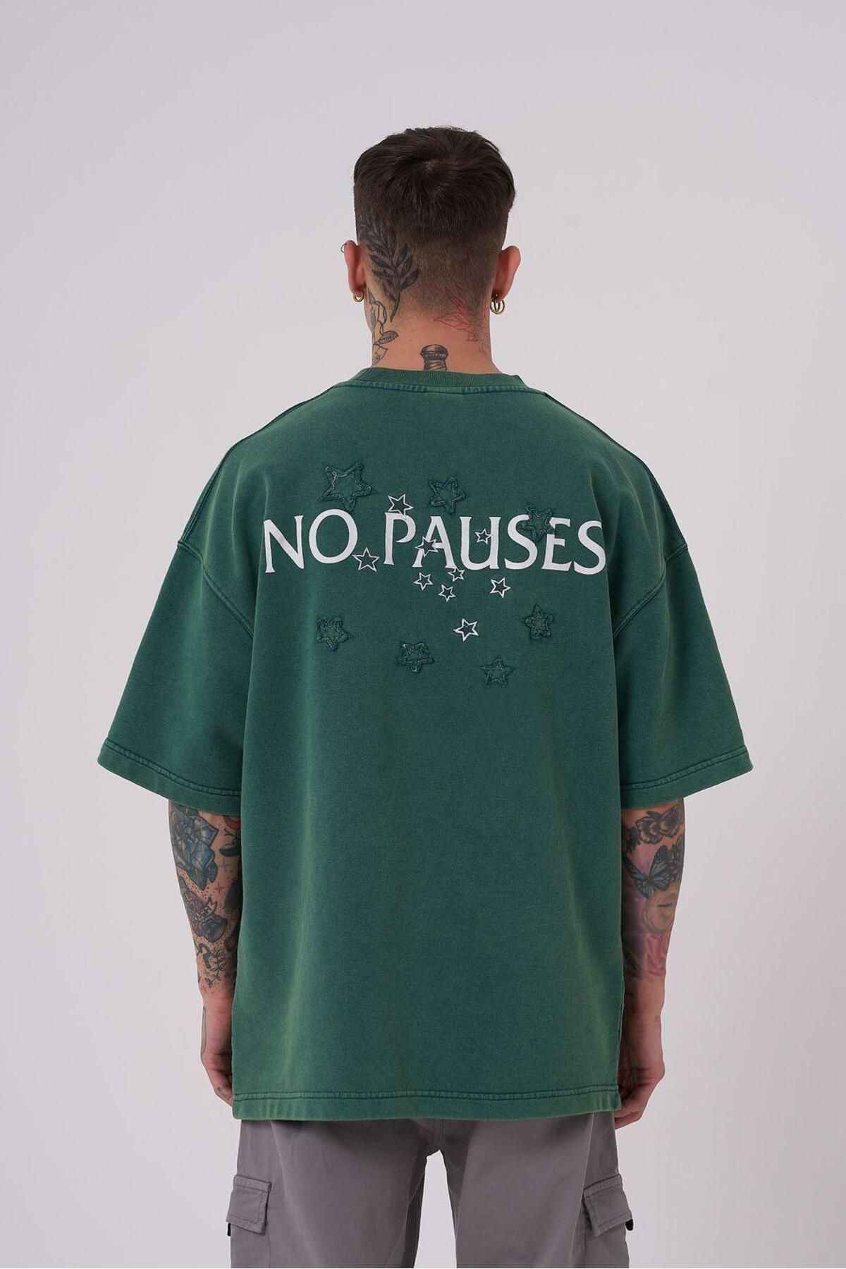 تیشرت مردانه بدون پووز چاپ شده با سایز بزرگ GHOST SPOTTED